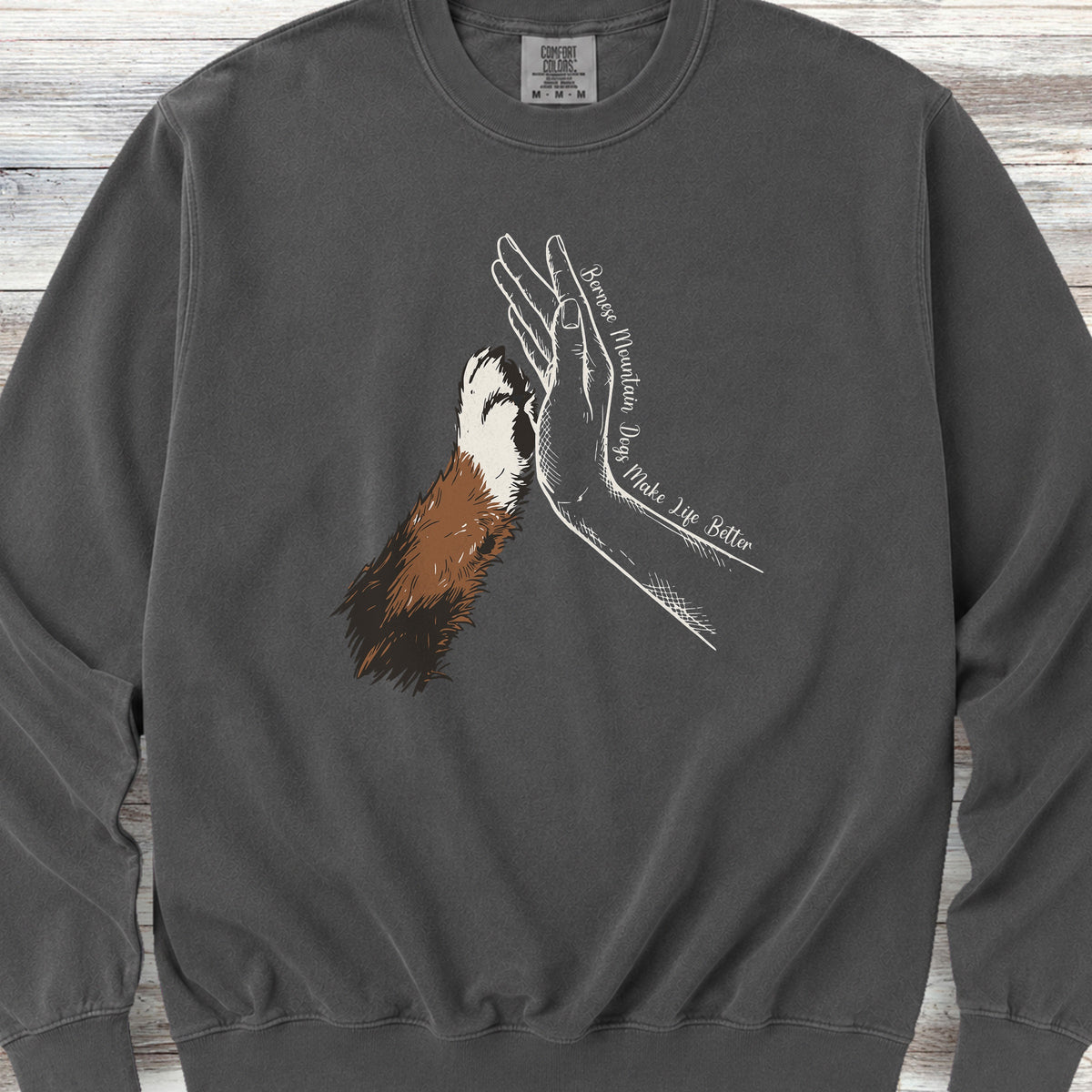 Bernese Mountain Dog Together Sweatshirt - Pepper