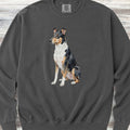 Smooth Collie Watercolor Sweatshirt - Pepper