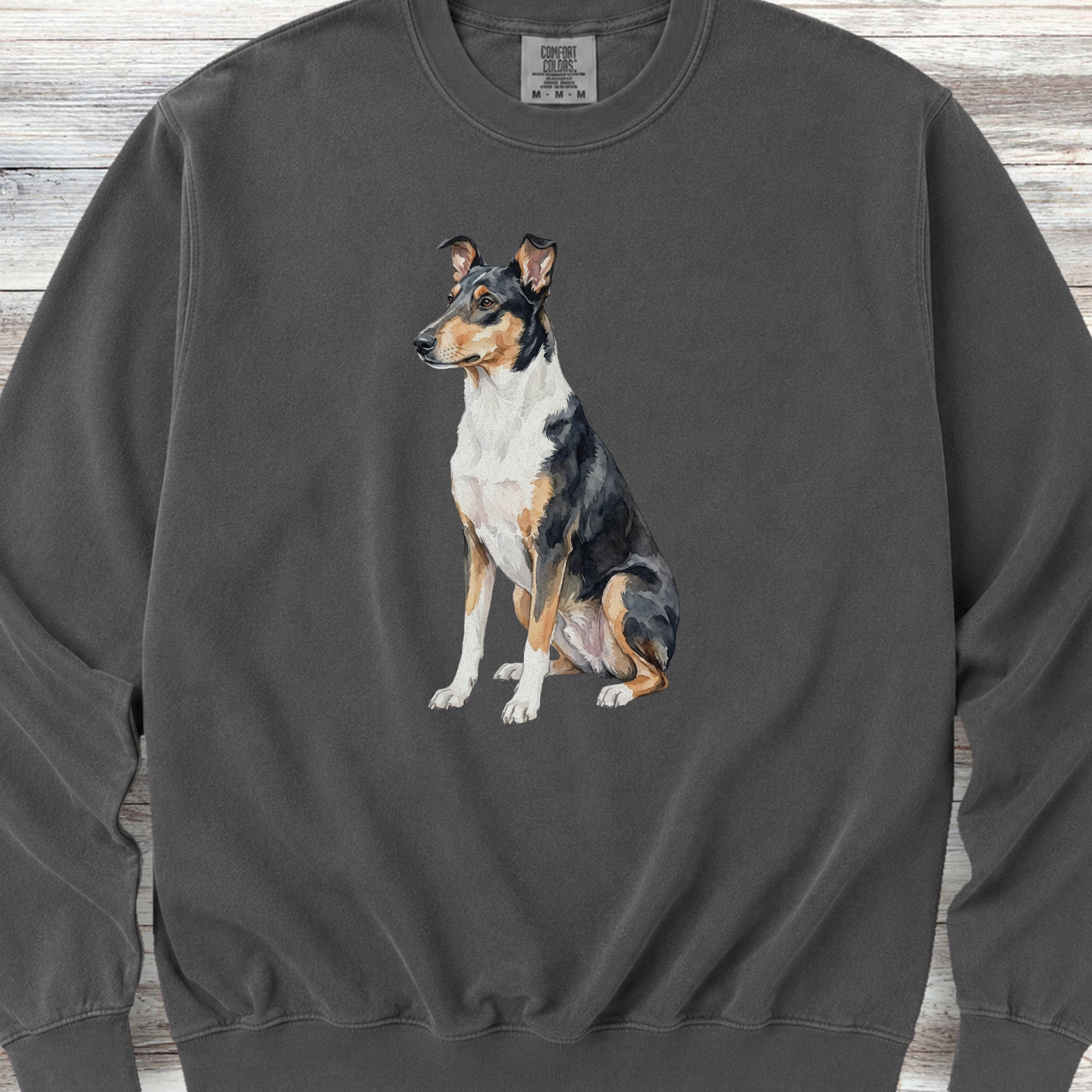 Smooth Collie Watercolor Sweatshirt - Pepper