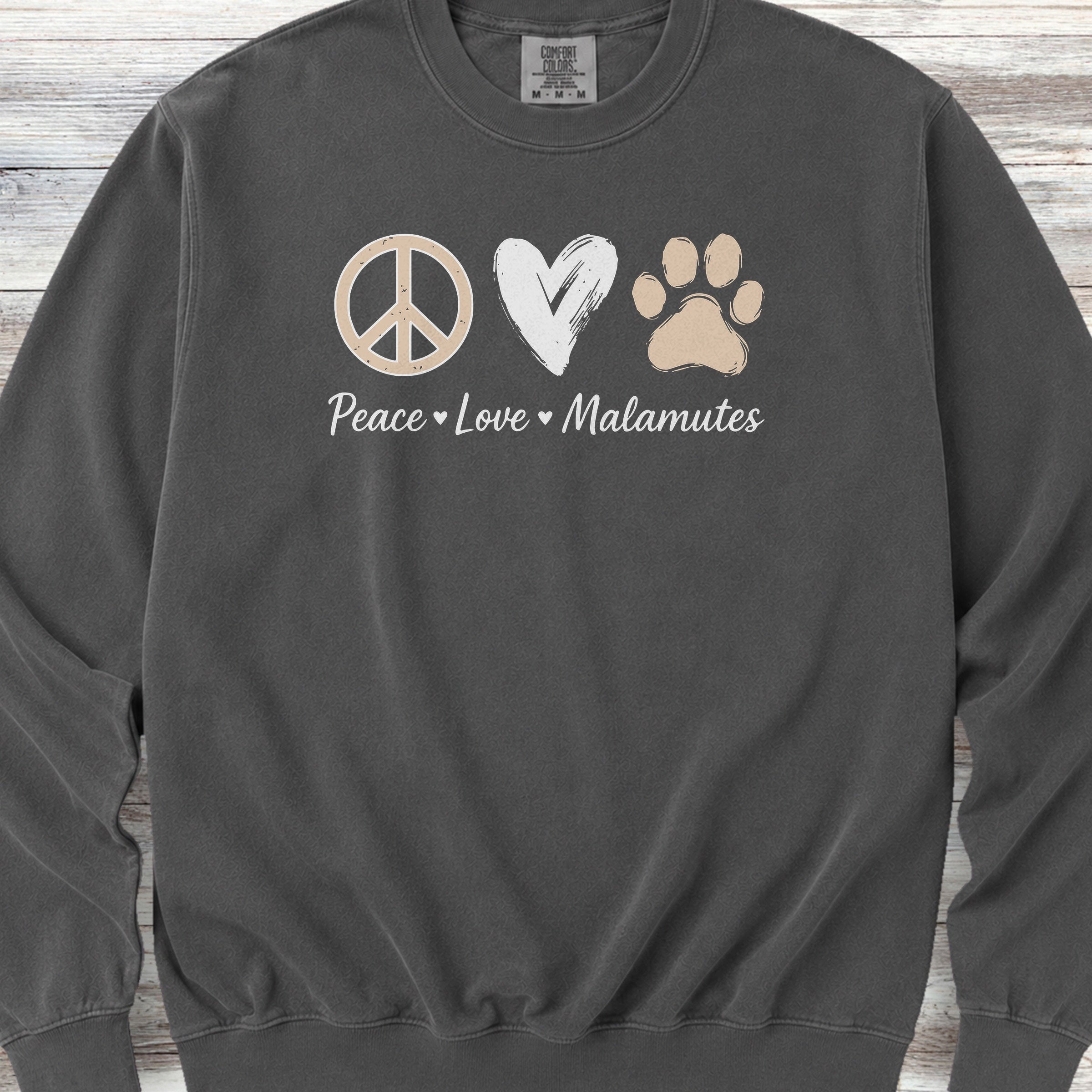 Malamute Peace Sweatshirt - Pepper