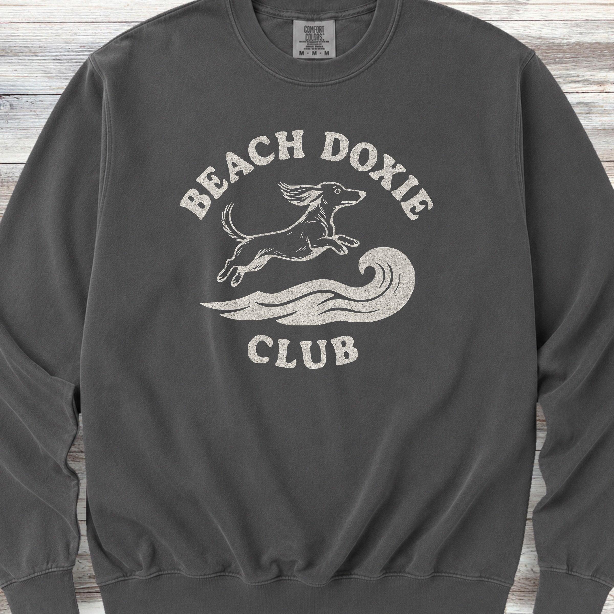 Dachshund Beach Doxie Sweatshirt - Pepper