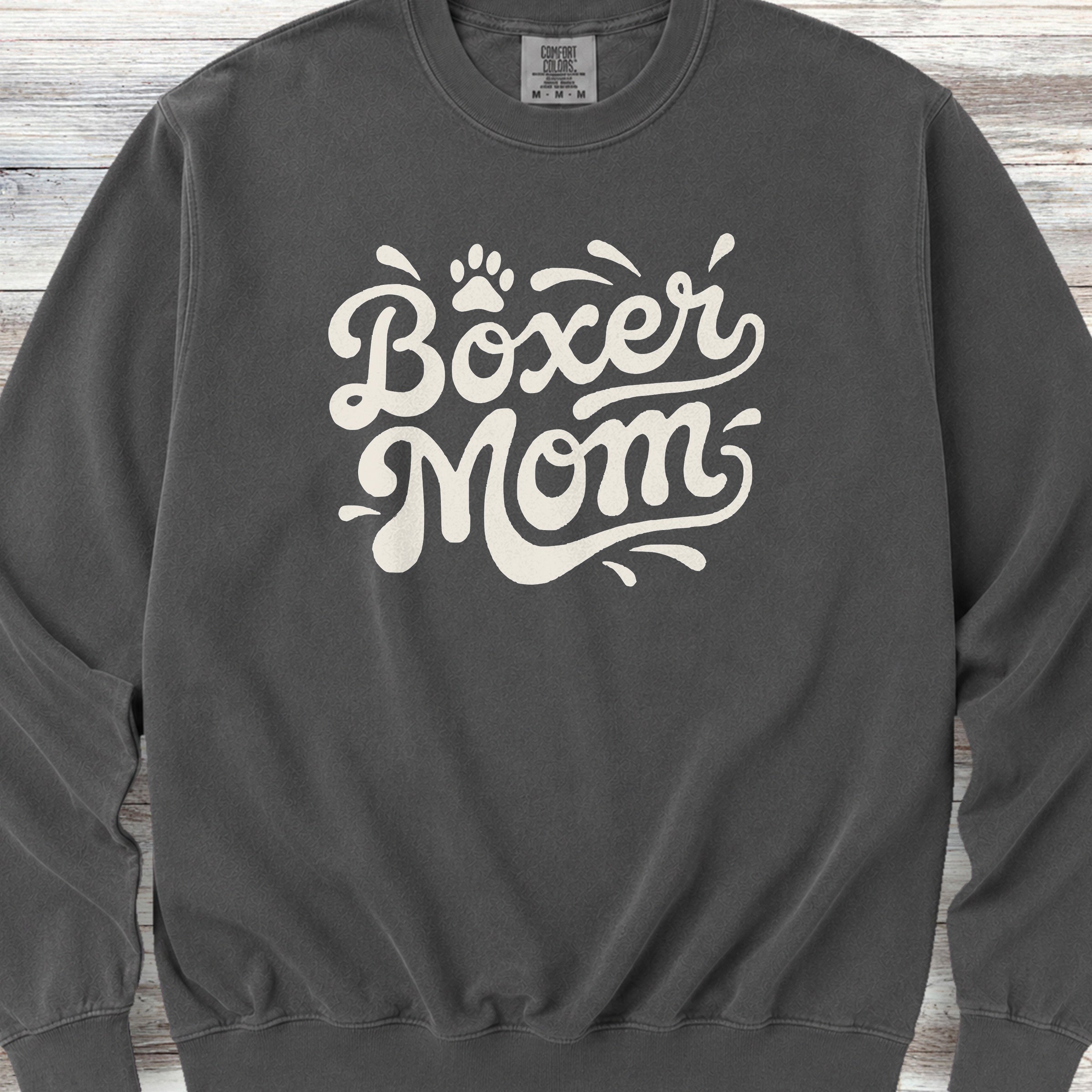 Boxer Groovy Mom Sweatshirt - Pepper
