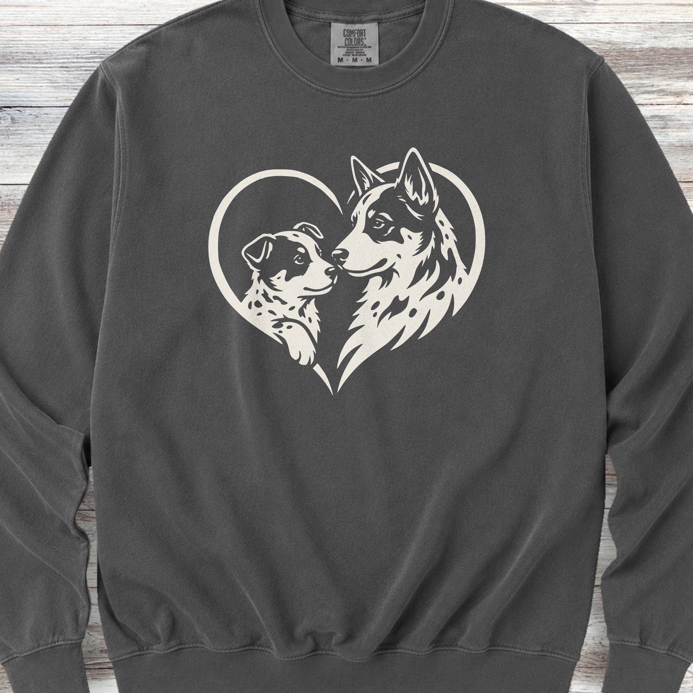 Australian Cattle Dog Heart Bond Sweatshirt - Pepper