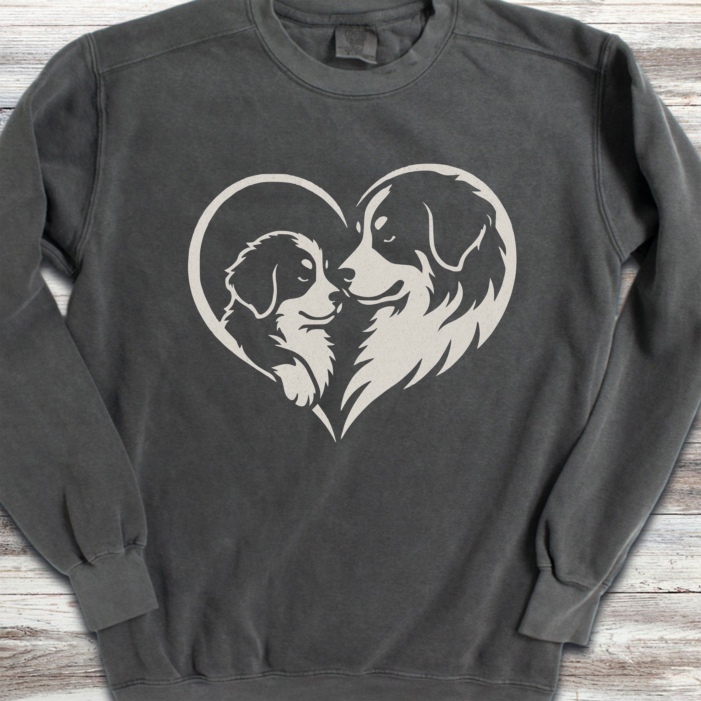 Bernese Mountain Dog Heart Bond Sweatshirt - Pepper