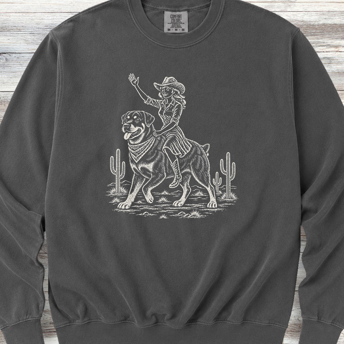 Rottweiler Cowgirl Sweatshirt - Pepper