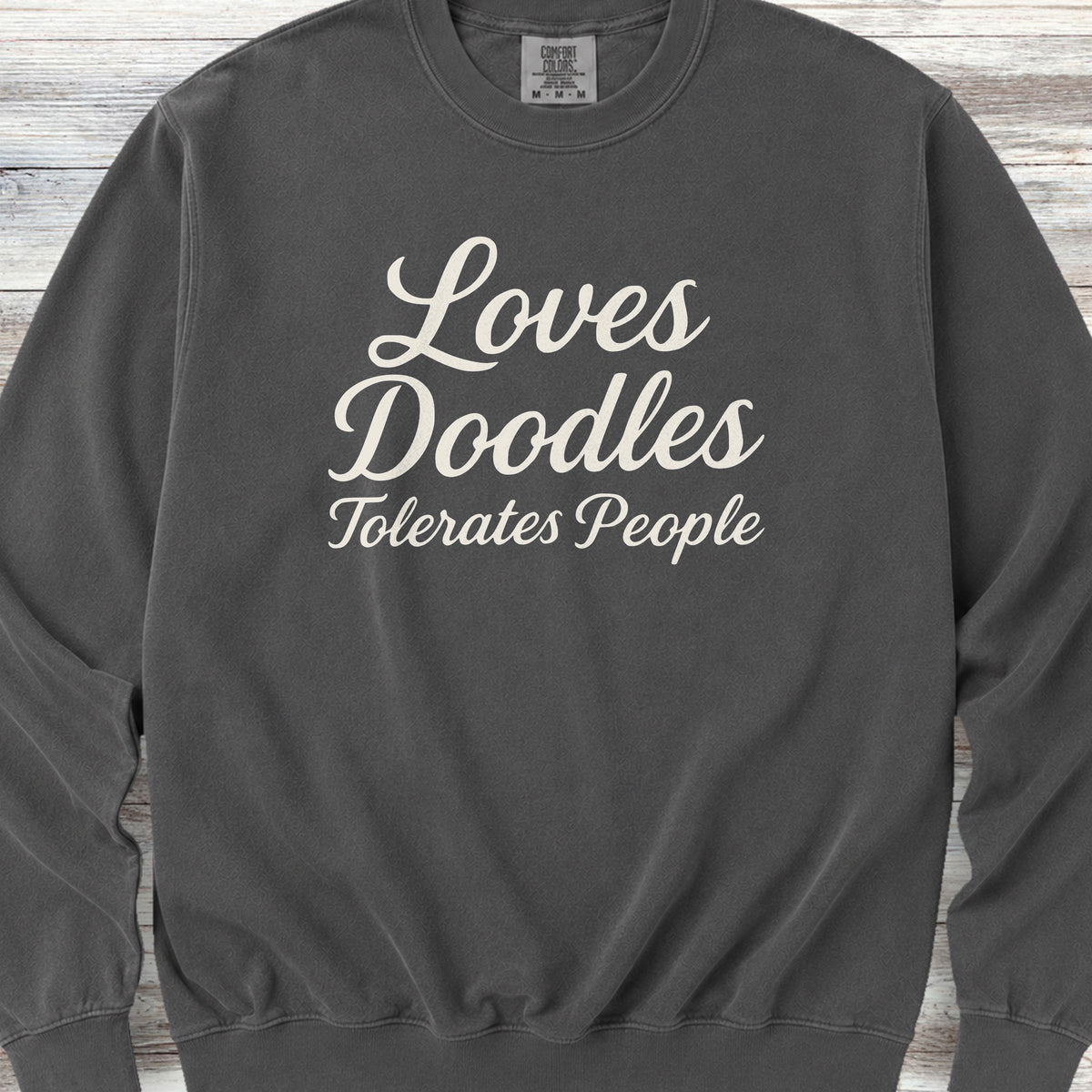 Doodle Tolerates People Sweatshirt - Pepper