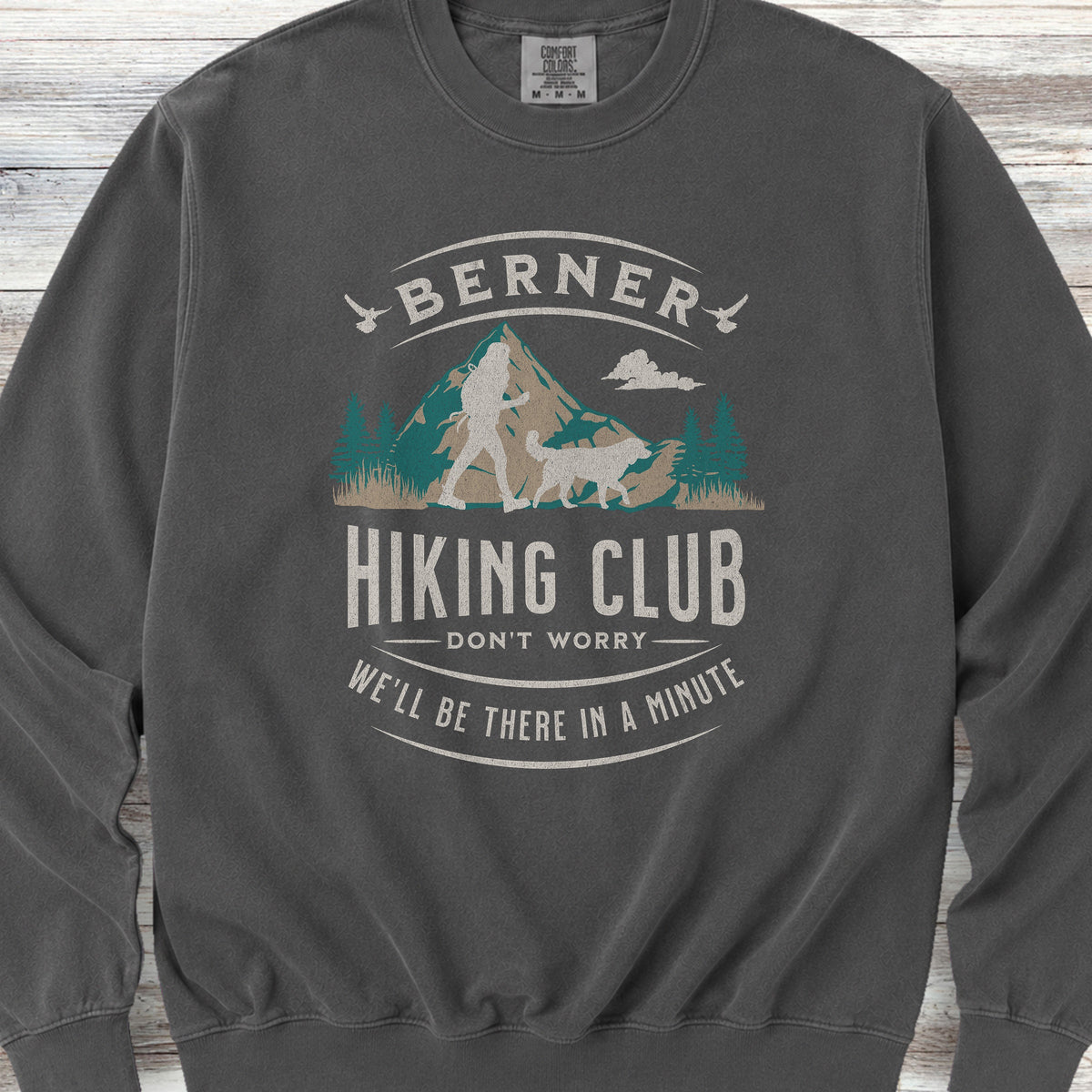 Bernese Mountain Dog Hiking Club Sweatshirt - Pepper