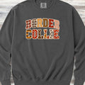 Border Collie Fall Faux Patchwork Sweatshirt - Pepper