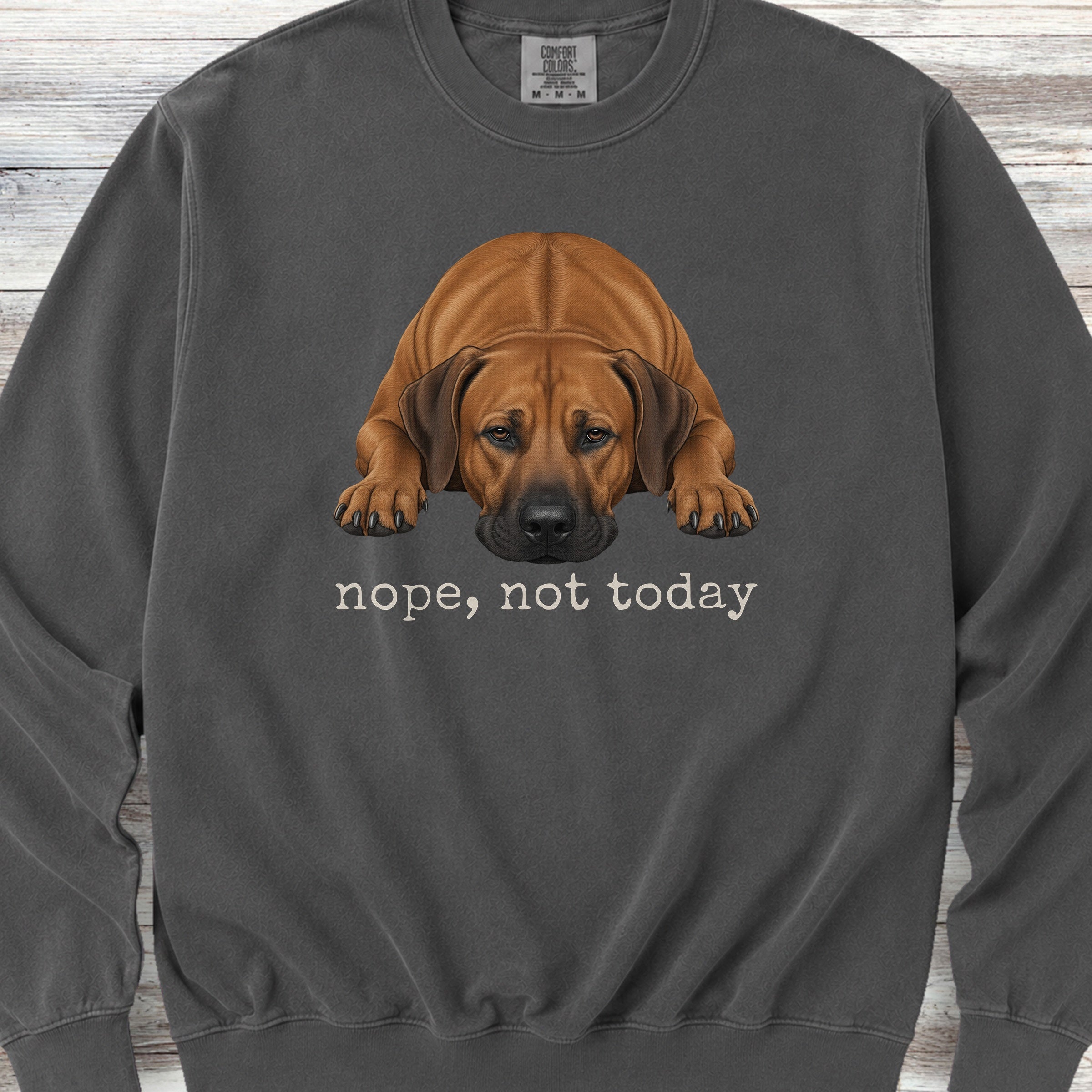 Rhodesian Ridgeback Nope Sweatshirt - Pepper