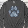 Blue Floral Paw Print Sweatshirt - Pepper