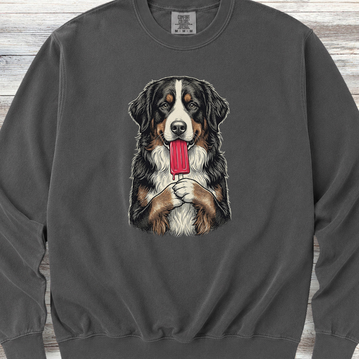 Bernese Mountain Dog Pupsicle Sweatshirt - Pepper