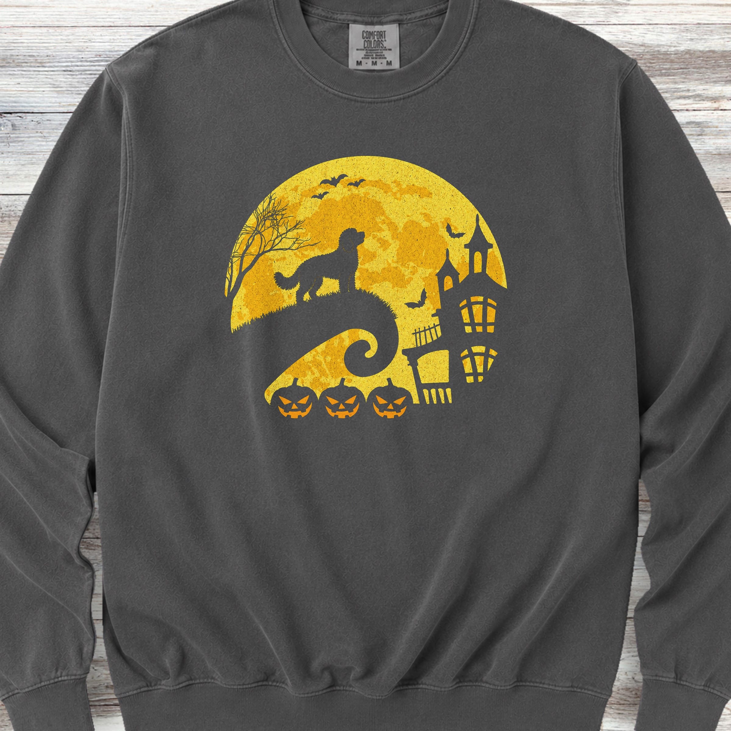 Doodle Halloween Moon Sweatshirt - Pepper