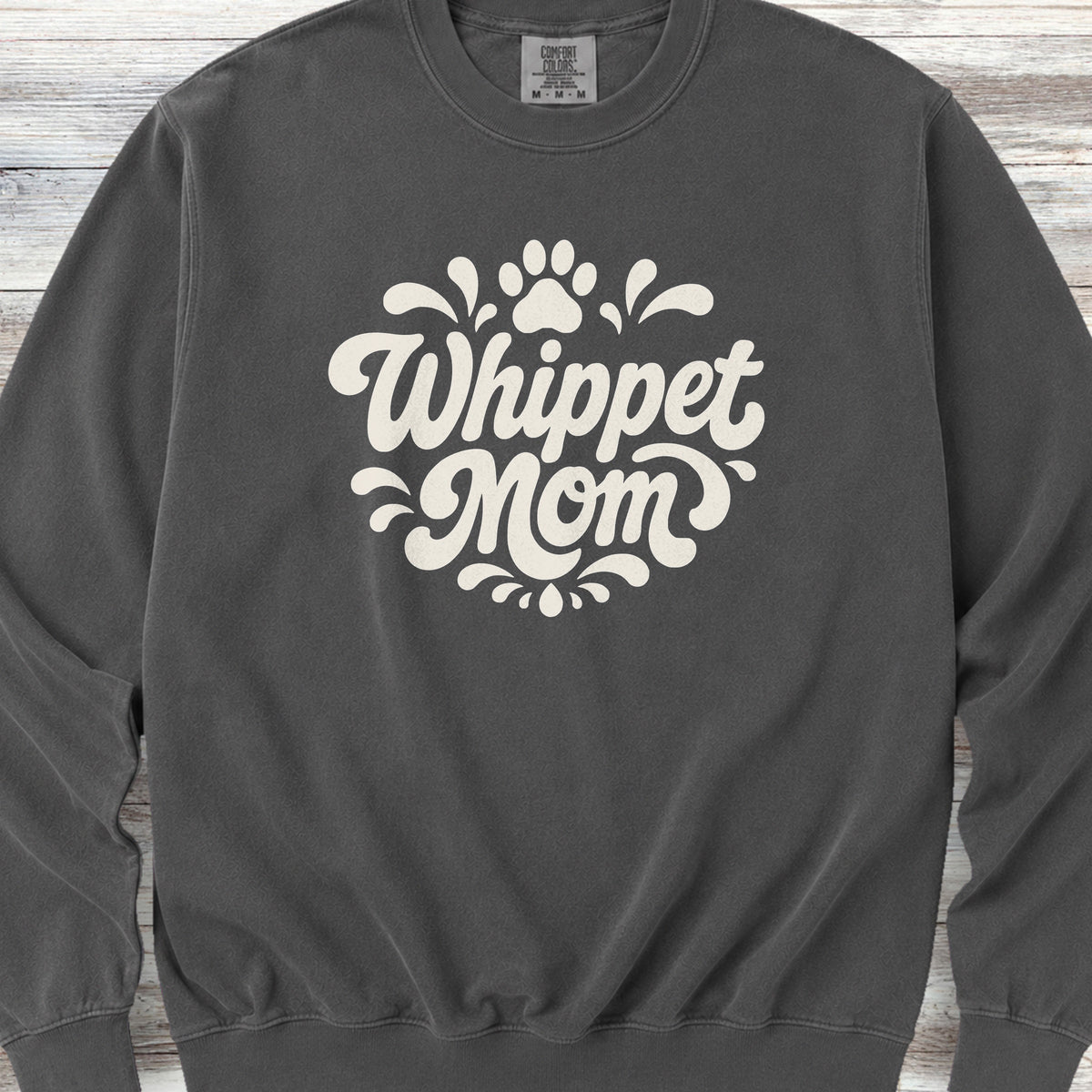 Whippet Groovy Mom Sweatshirt - Pepper