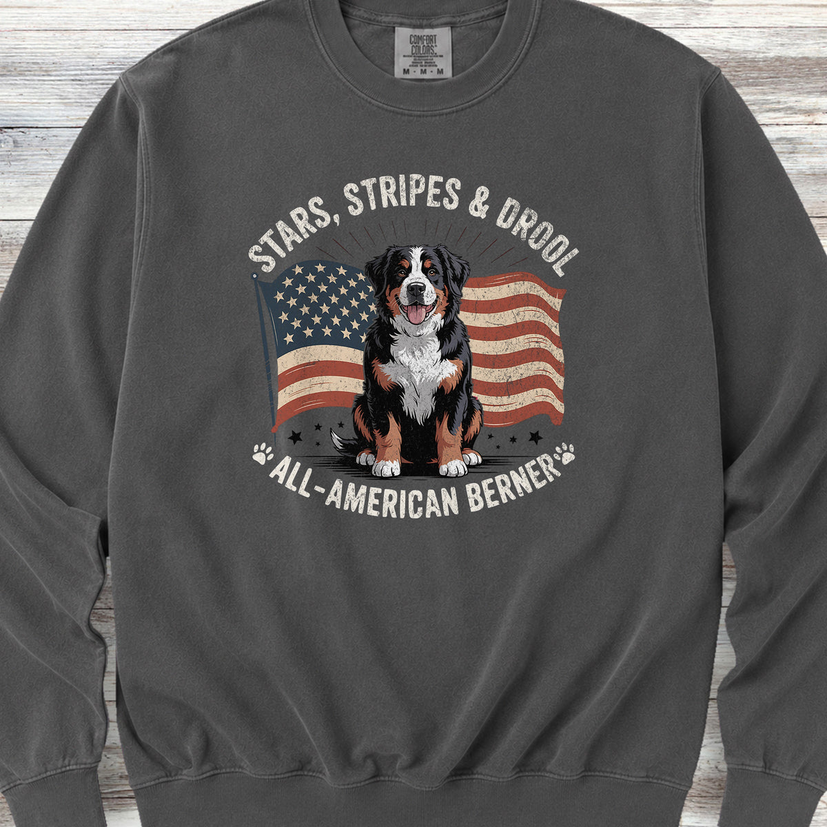 Bernese Mountain Dog All American Sweatshirt - Pepper