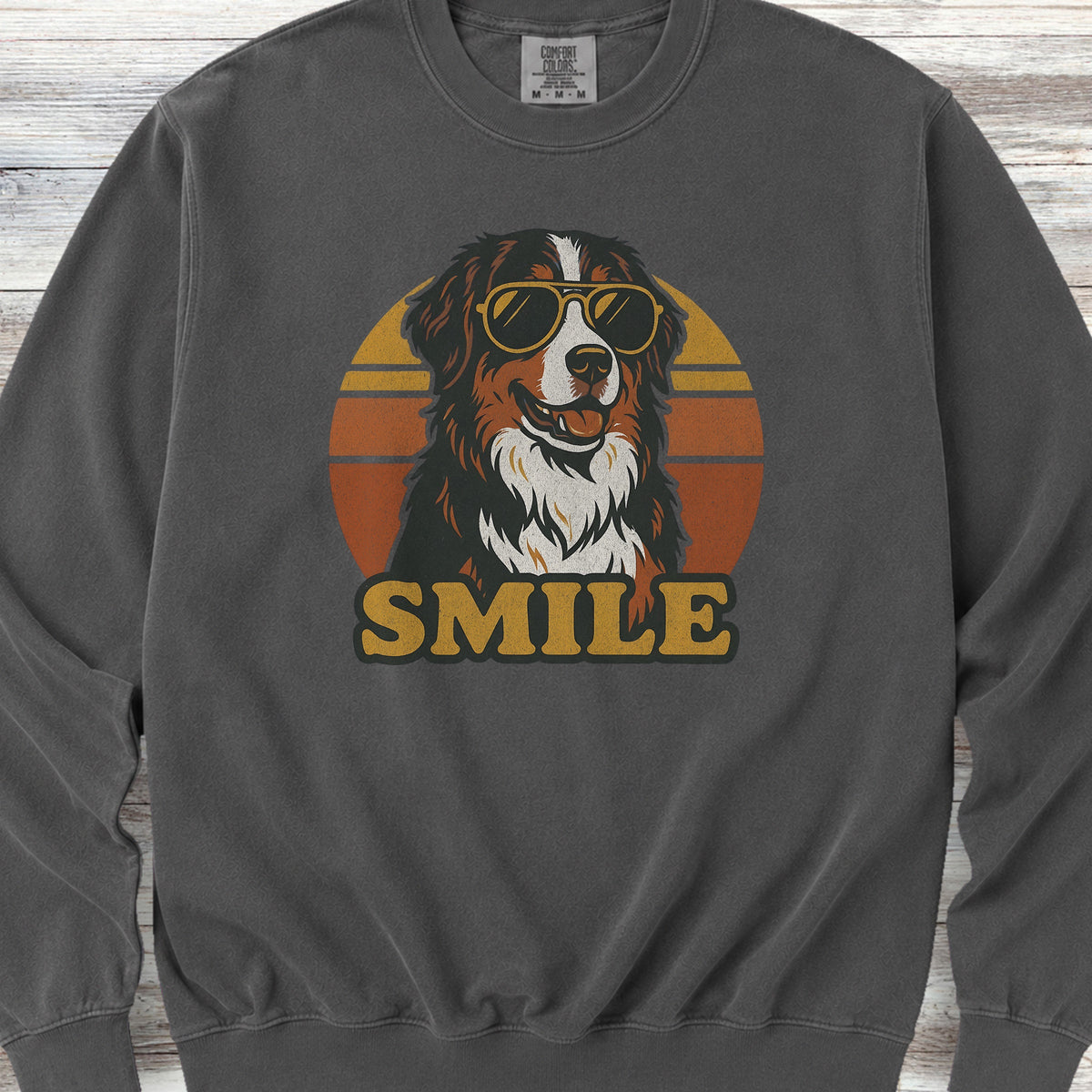 Bernese Mountain Dog Smile Sweatshirt - Pepper