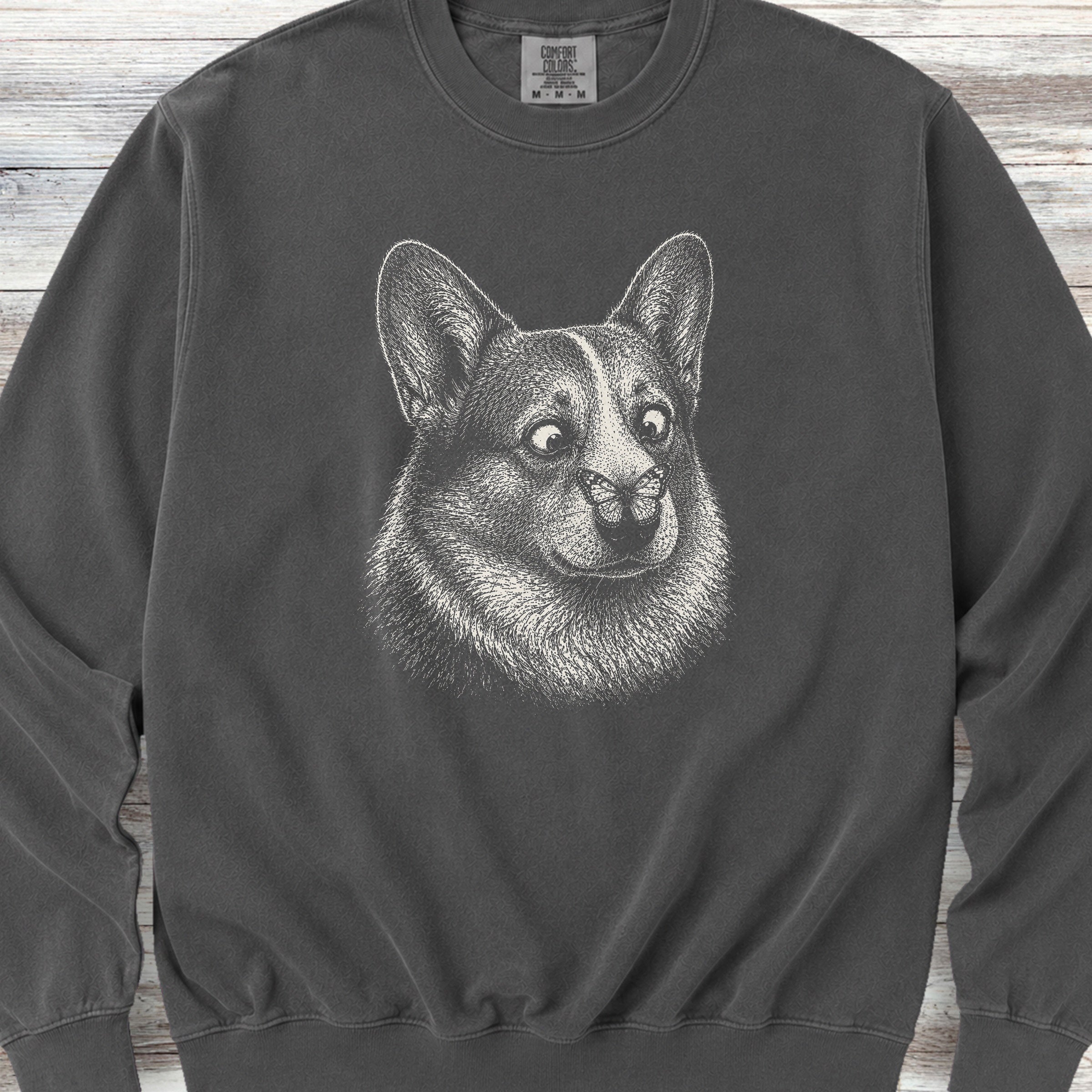 Corgi Butterfly Sweatshirt - Pepper