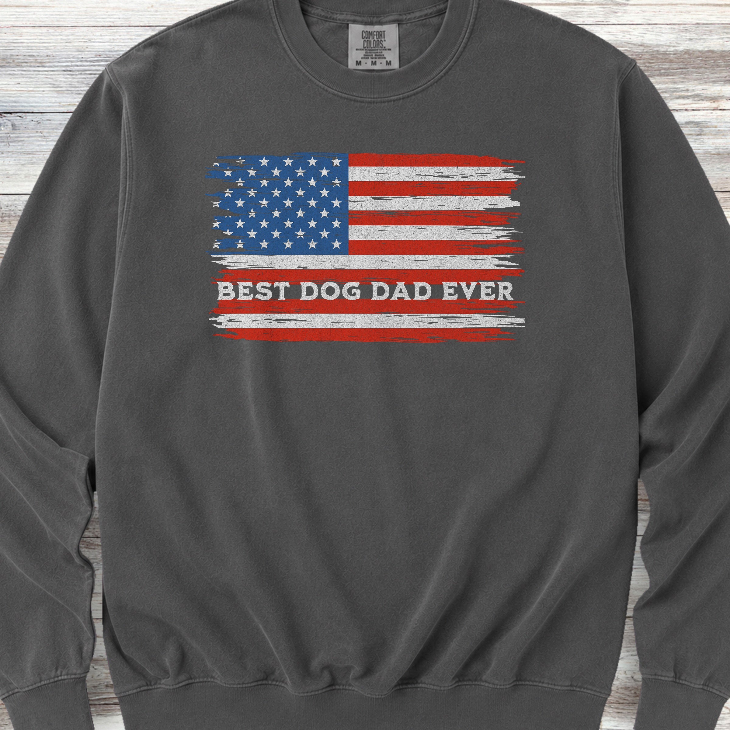 Best Dog Dad Flag Sweatshirt - Pepper