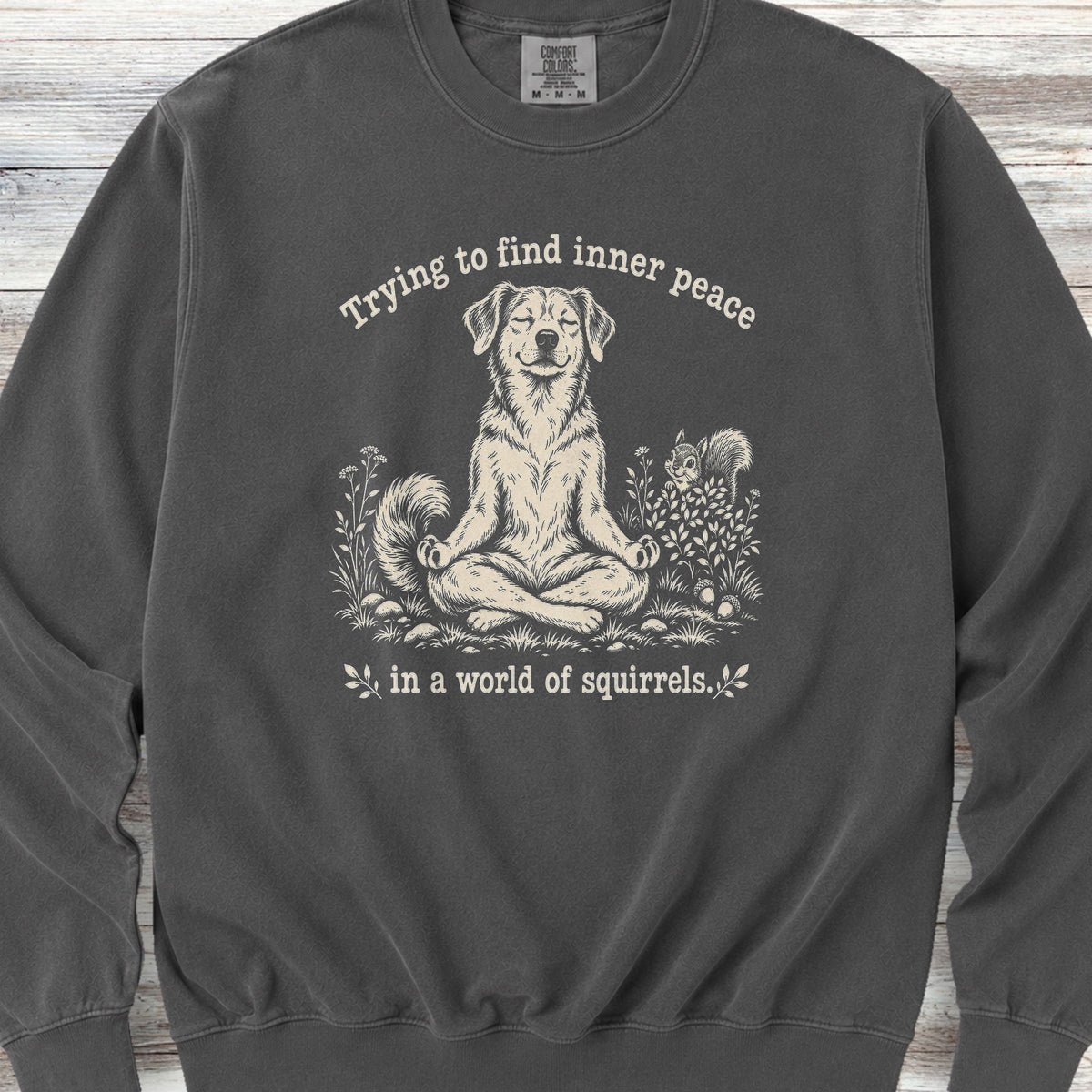 Inner Peace World of Squirrels Sweatshirt - Pepper
