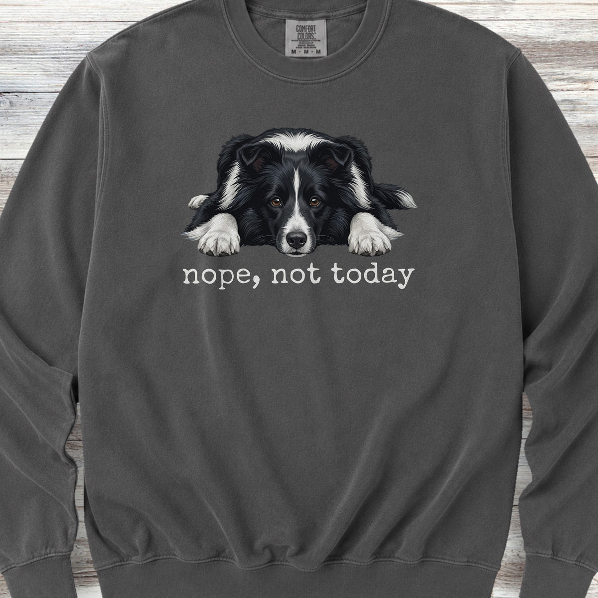 Shetland Sheepdog Bi-Black Nope Sweatshirt - Pepper