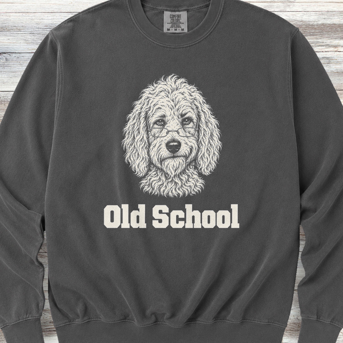 Goldendoodle Old School Sweatshirt - Pepper
