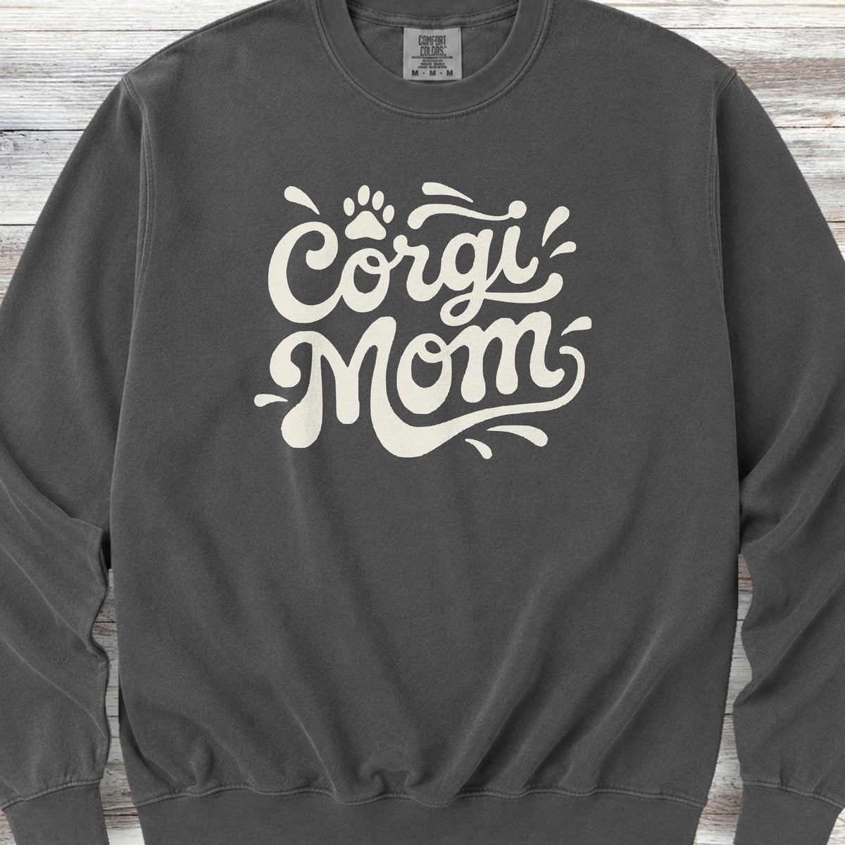 Corgi Groovy Mom Sweatshirt - Pepper