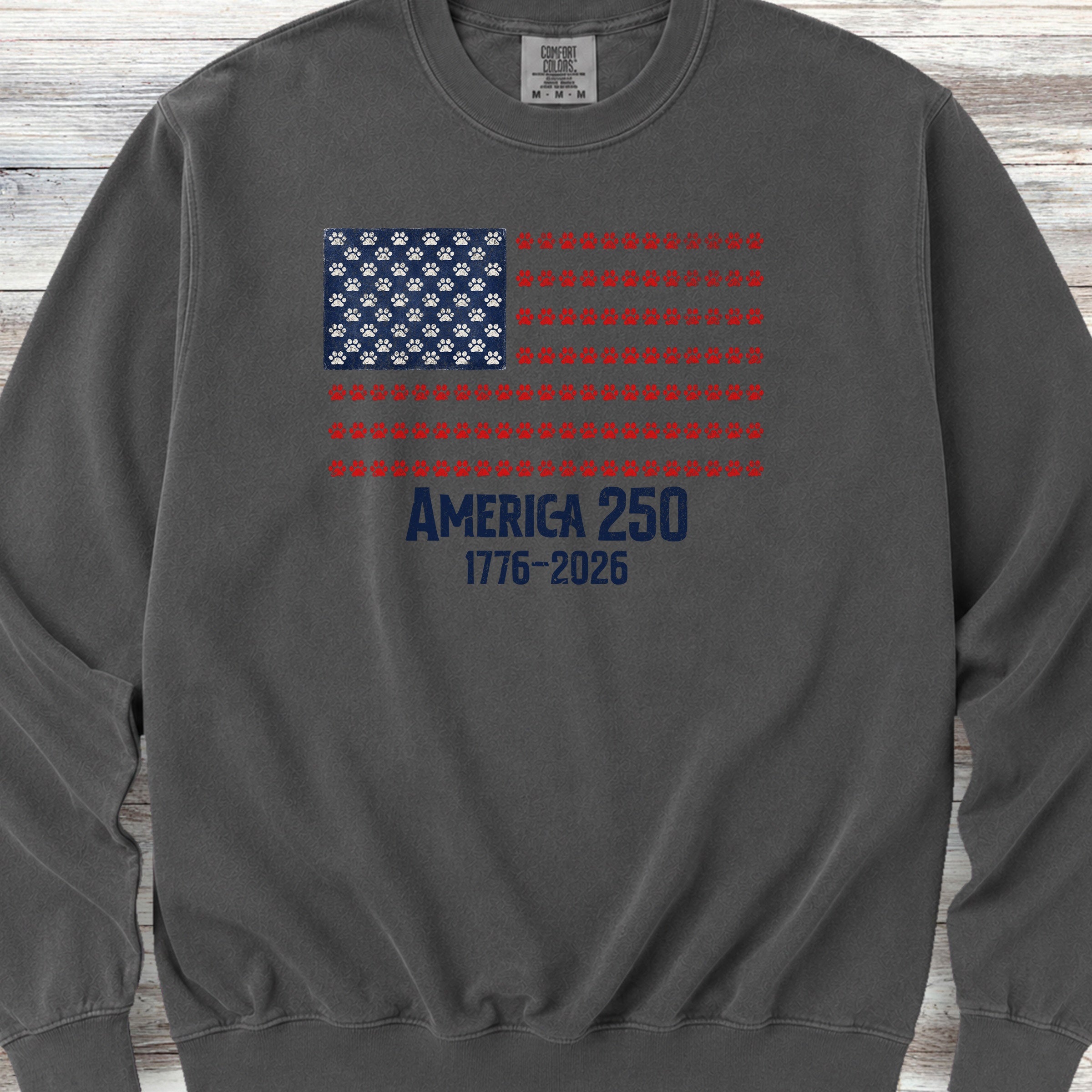 Vintage Red White & Paws 250 Sweatshirt - Pepper