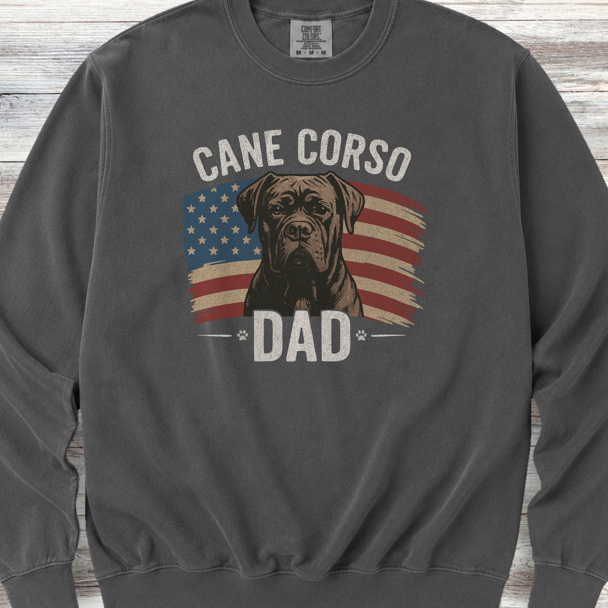 Cane Corso Dad Flag Sweatshirt - Pepper
