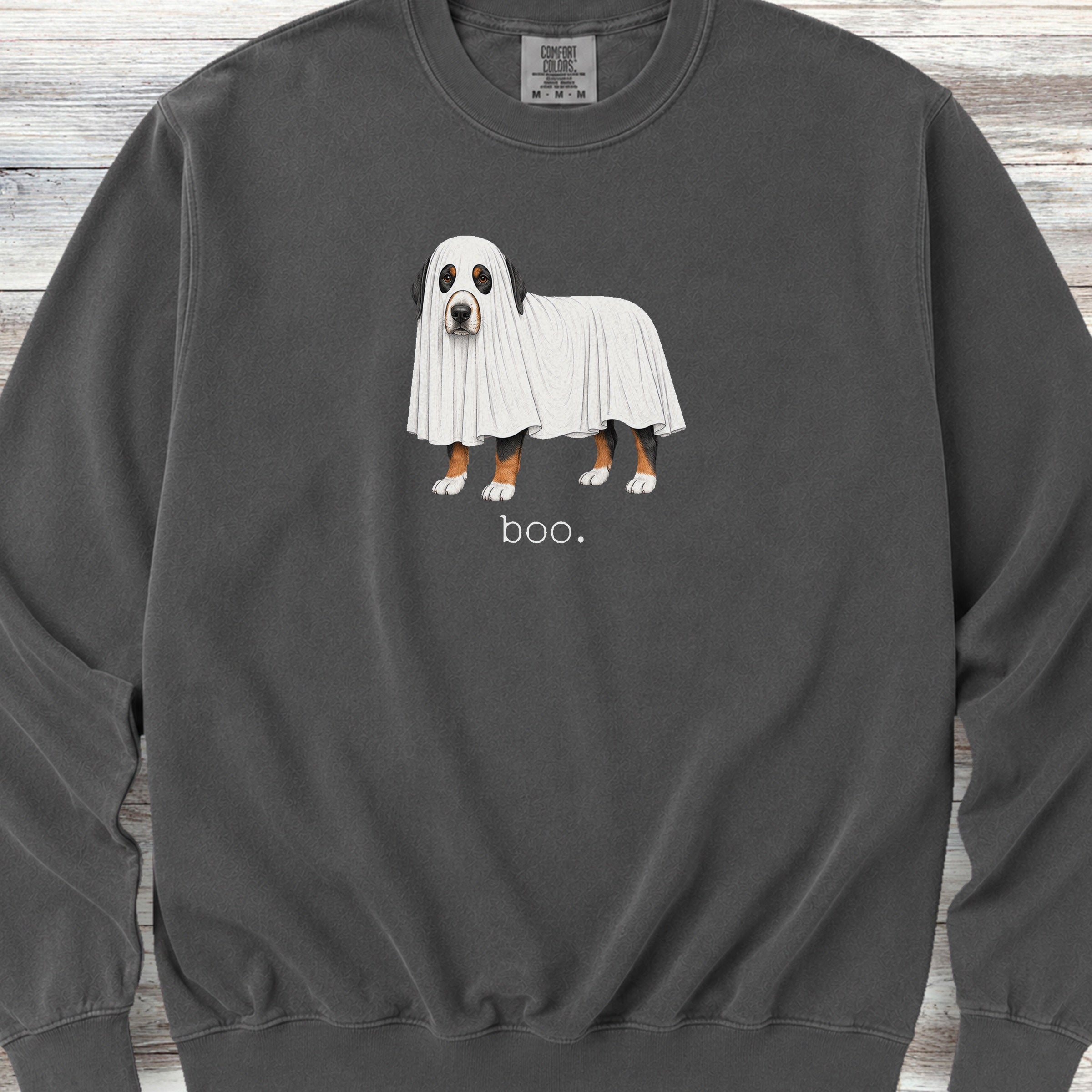 Swiss Mountain Dog Boo Sweatshirt - Pepper