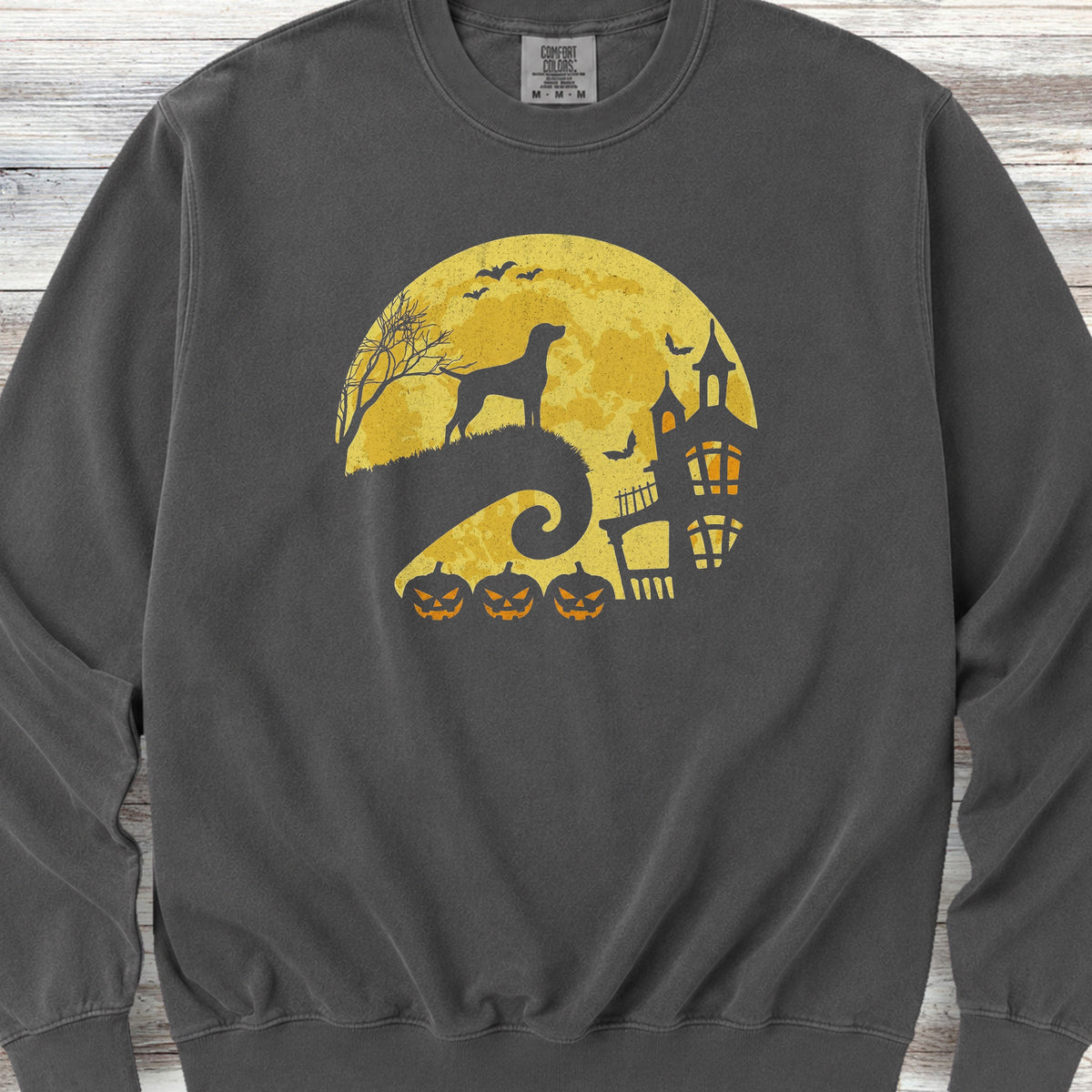 Weimaraner Halloween Moon Sweatshirt - Pepper