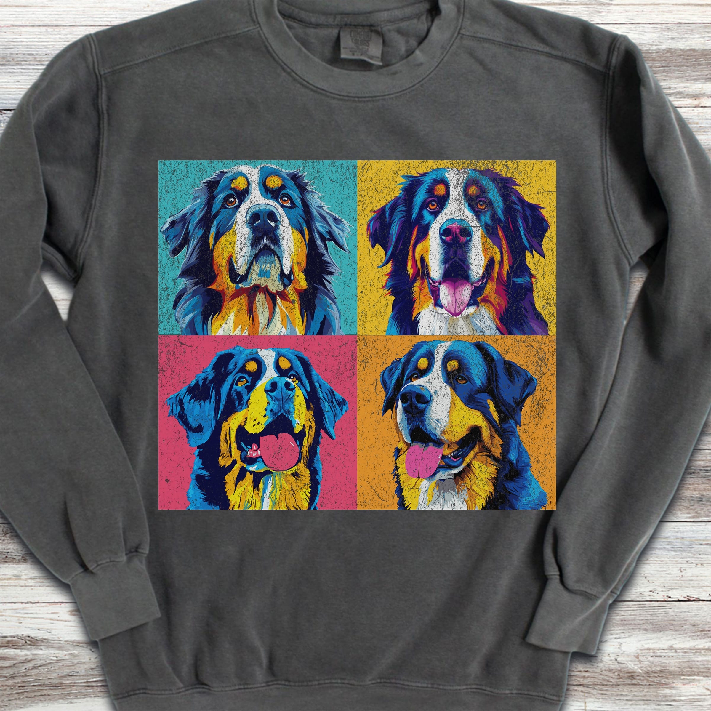 Bernese Mountain Dog Pop Art Sweatshirt - Pepper