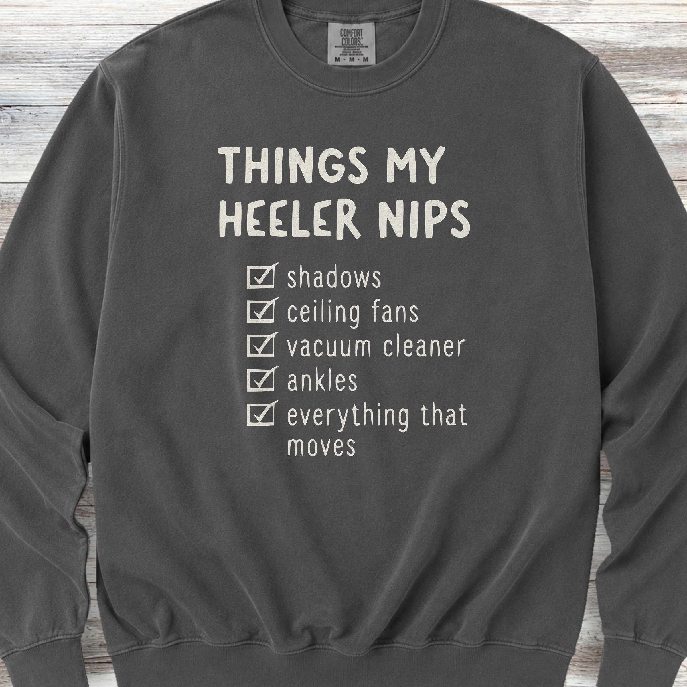 Australian Cattle Dog Nip List Sweatshirt - Pepper