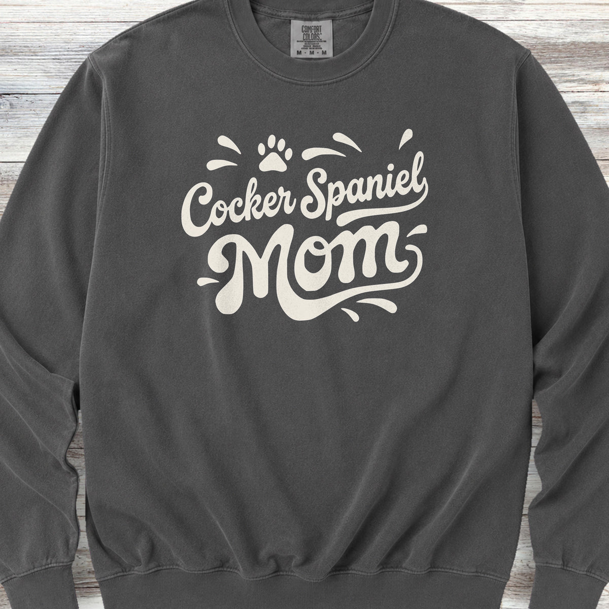 Cocker Spaniel Groovy Mom Sweatshirt - Pepper