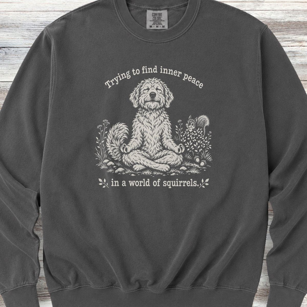 Goldendoodle Inner Peace Sweatshirt - Pepper