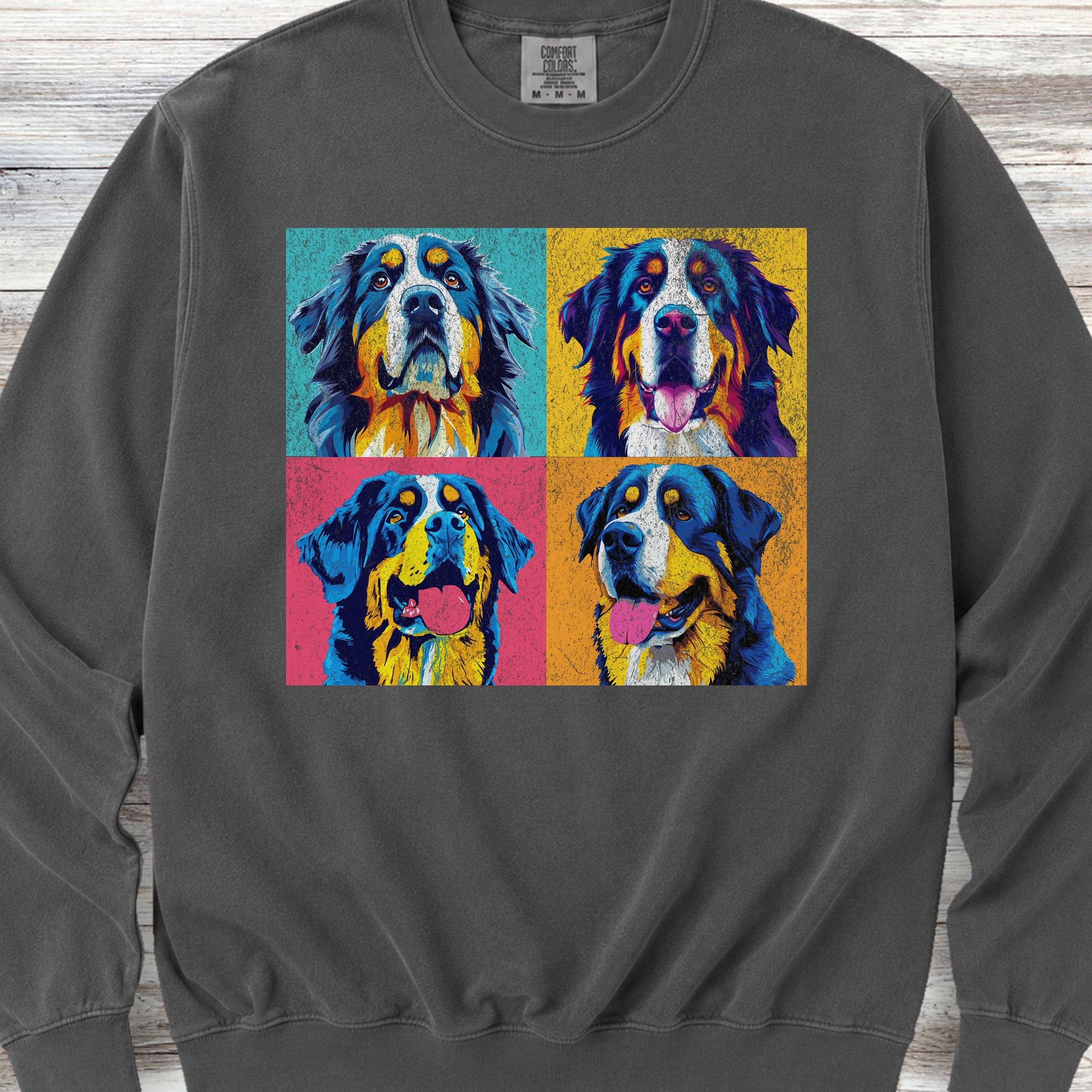 Bernese Mountain Dog Pop Art Sweatshirt - Pepper
