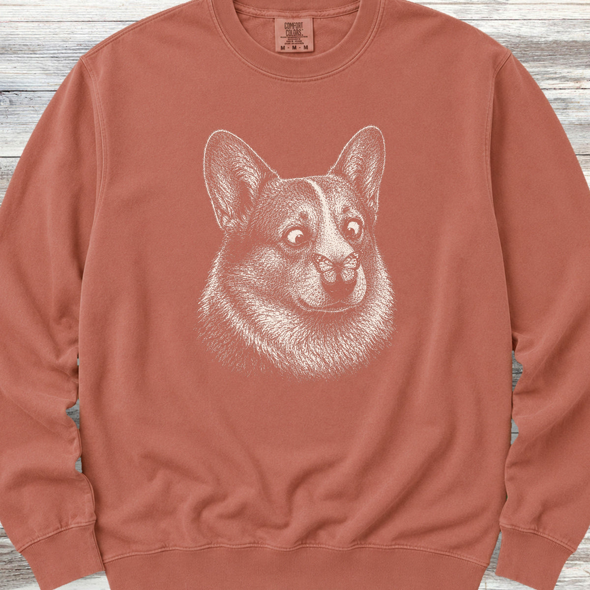 Corgi Butterfly Sweatshirt - Terracotta
