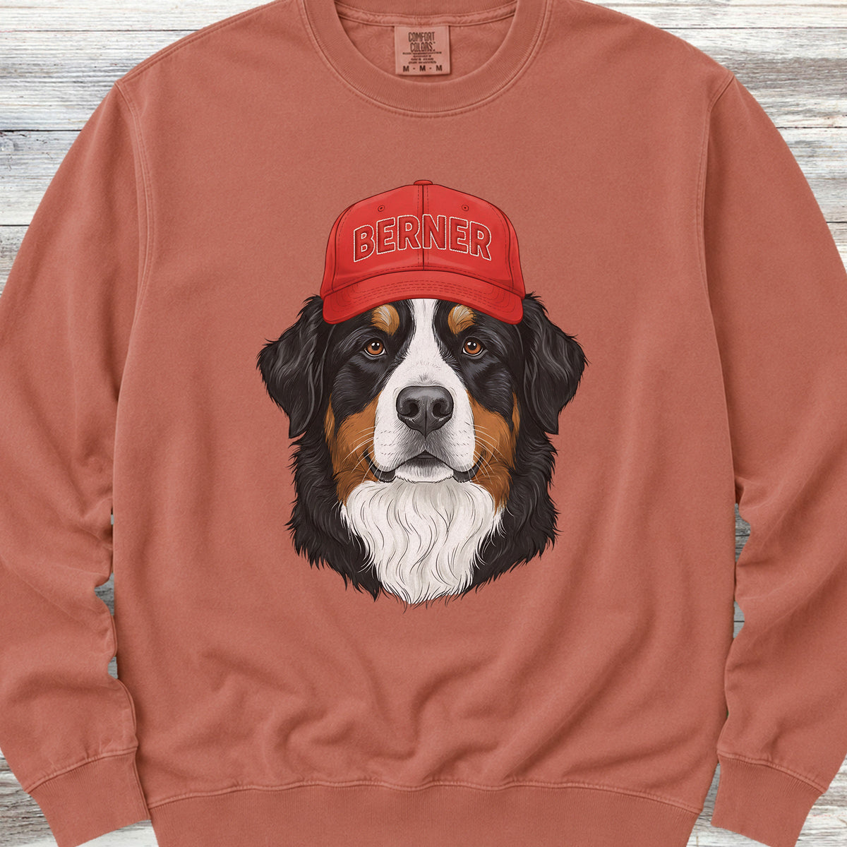 Bernese Mountain Dog Berner Hat Sweatshirt - Terracotta