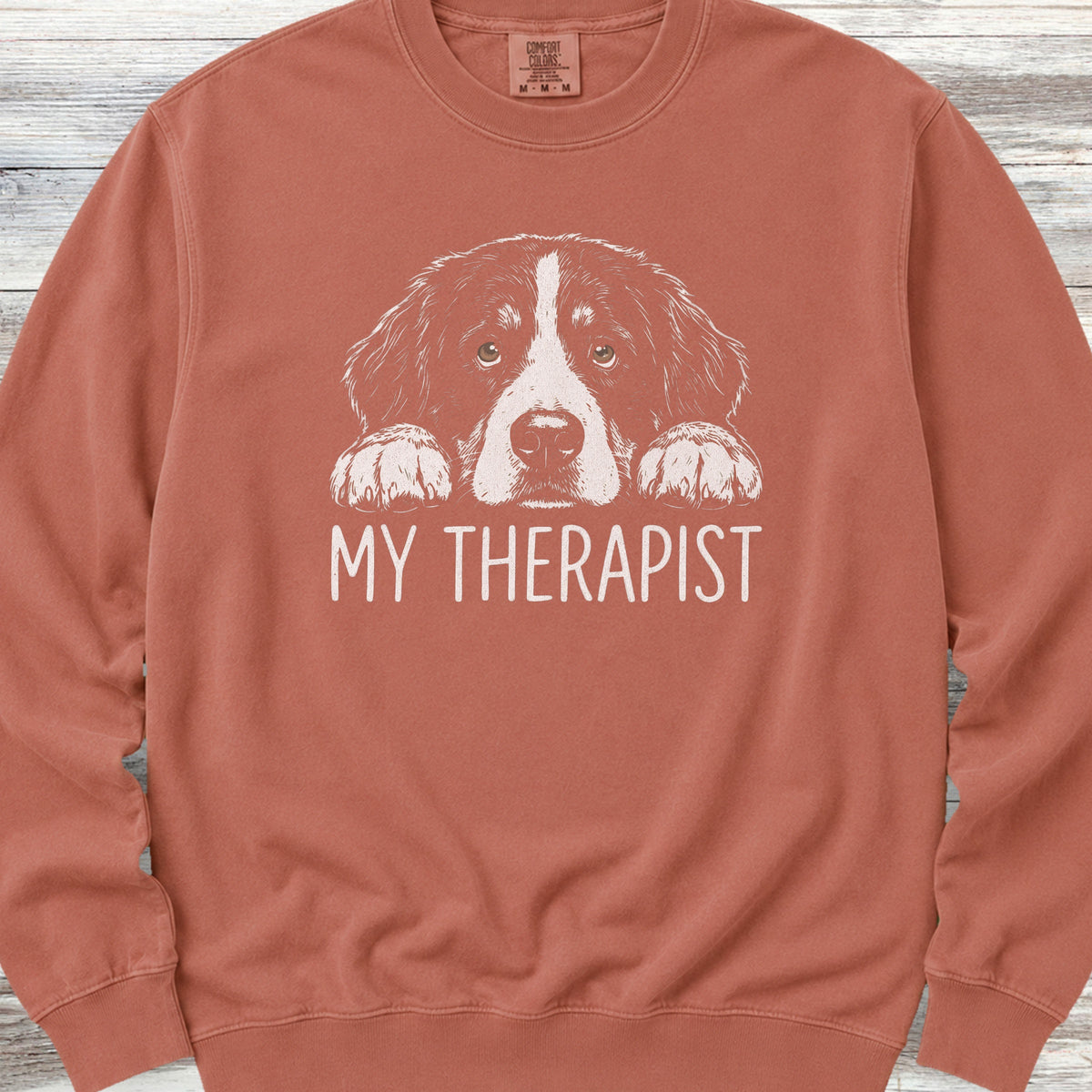 Bernese Mountain Dog Therapist Sweatshirt - Terracotta