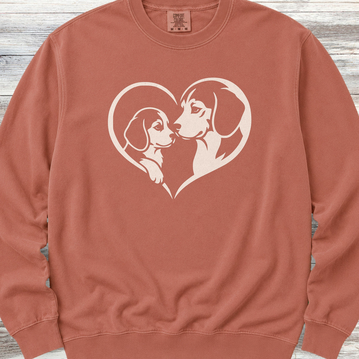 Beagle Heart Bond Sweatshirt - Terracotta