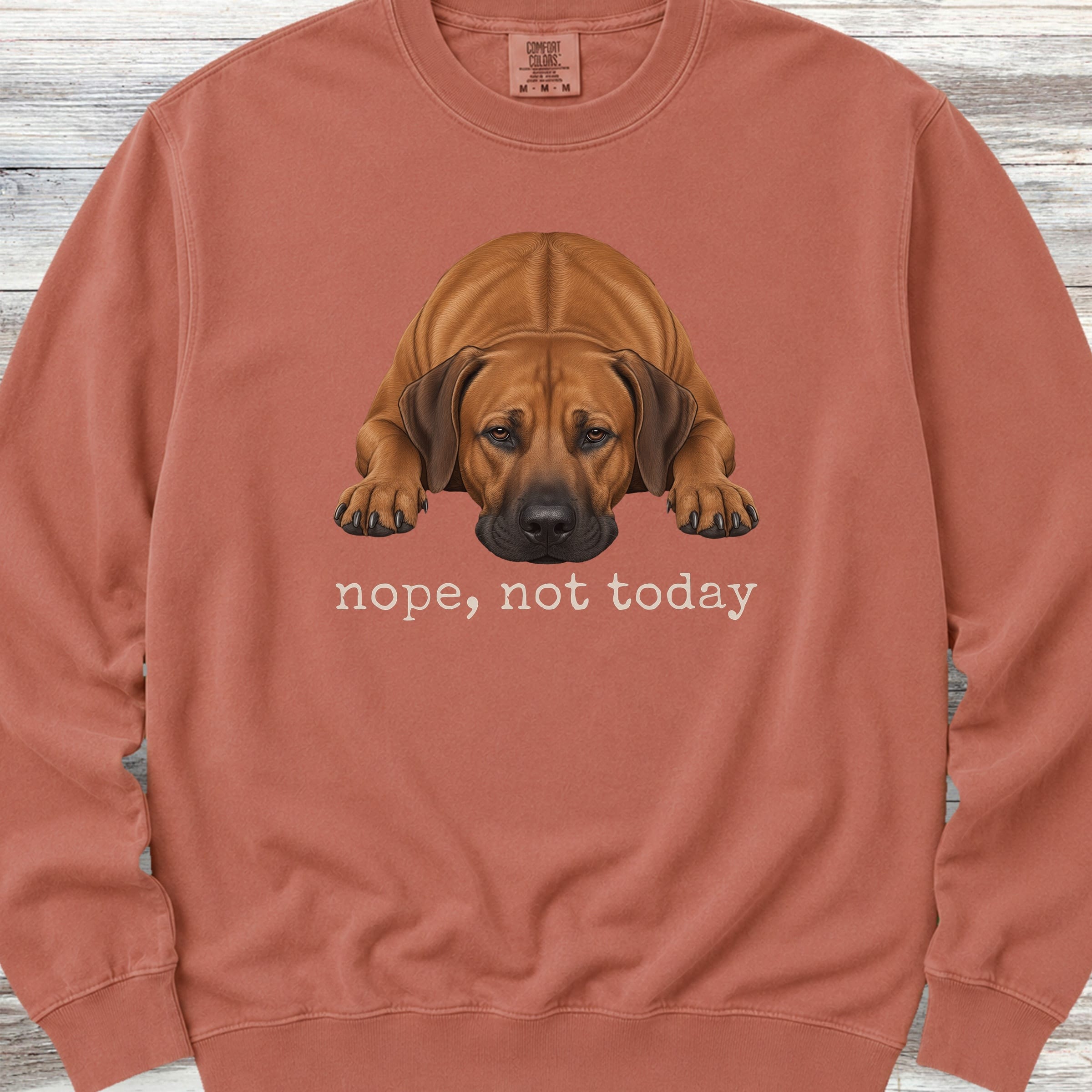 Rhodesian Ridgeback Nope Sweatshirt - Terracotta