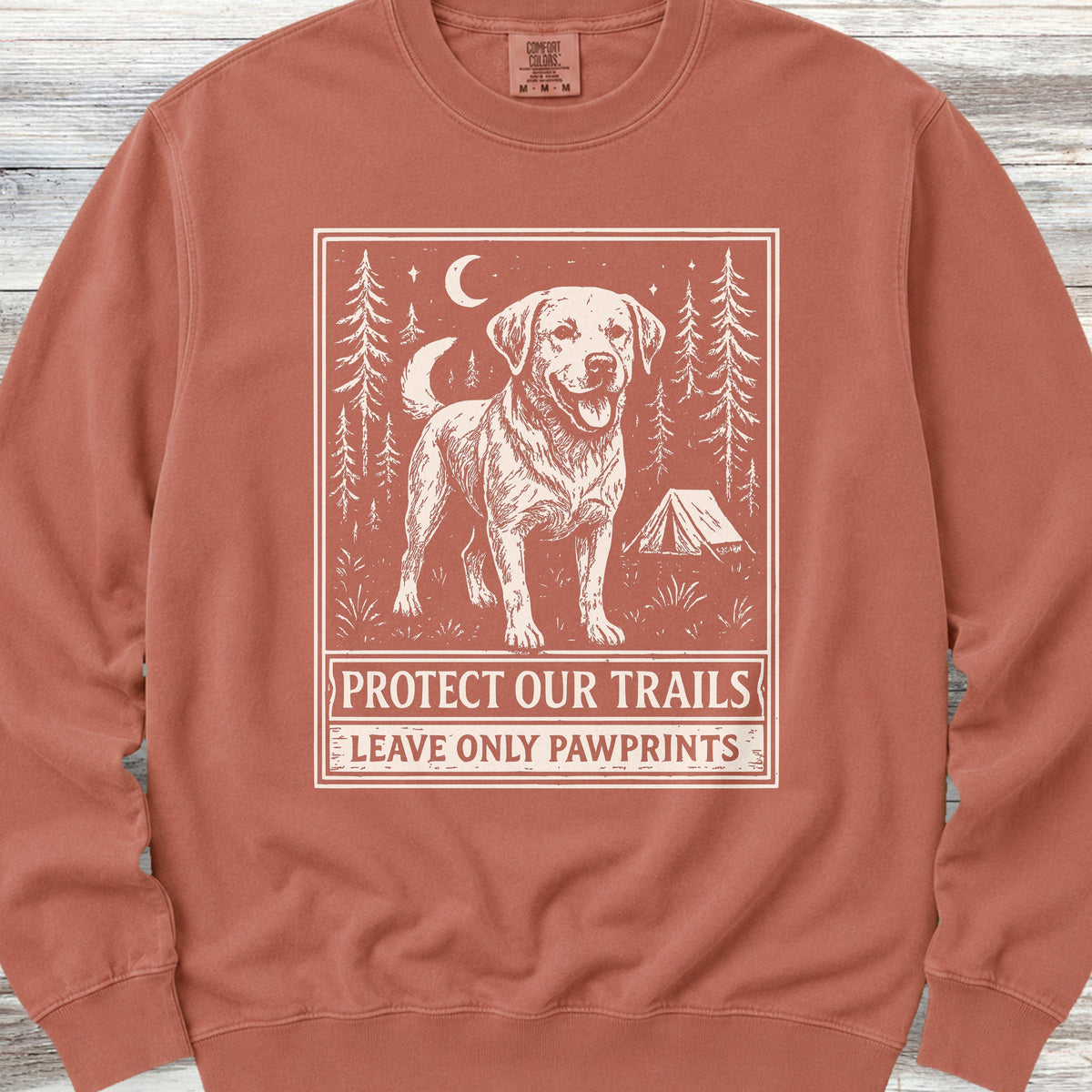 Labrador Retriever Protect Trails Sweatshirt - Terracotta