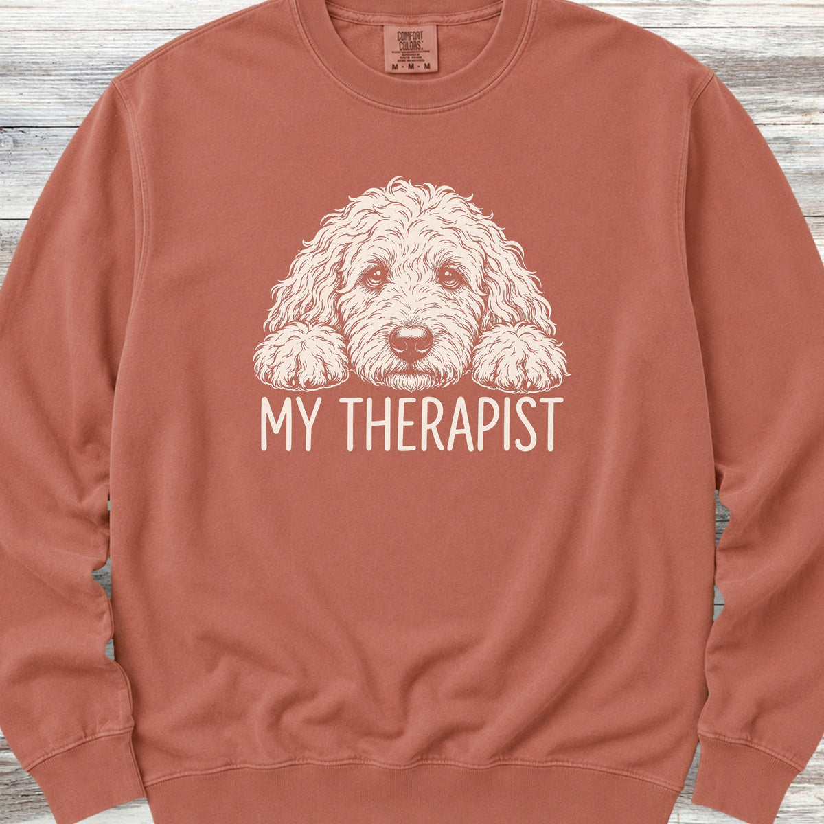Goldendoodle Therapist Sweatshirt - Terracotta