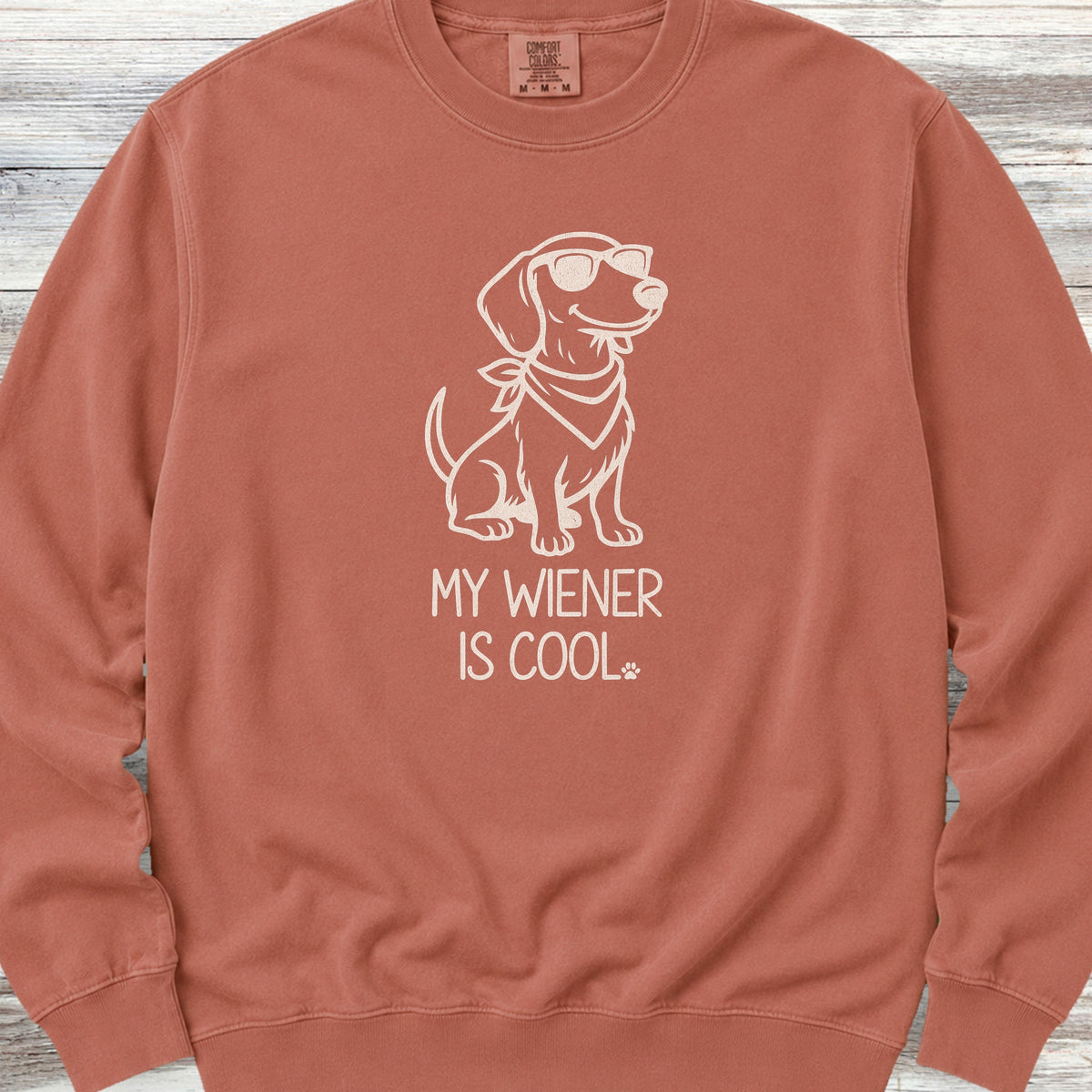 Dachshund Cool Wiener Sweatshirt - Terracotta