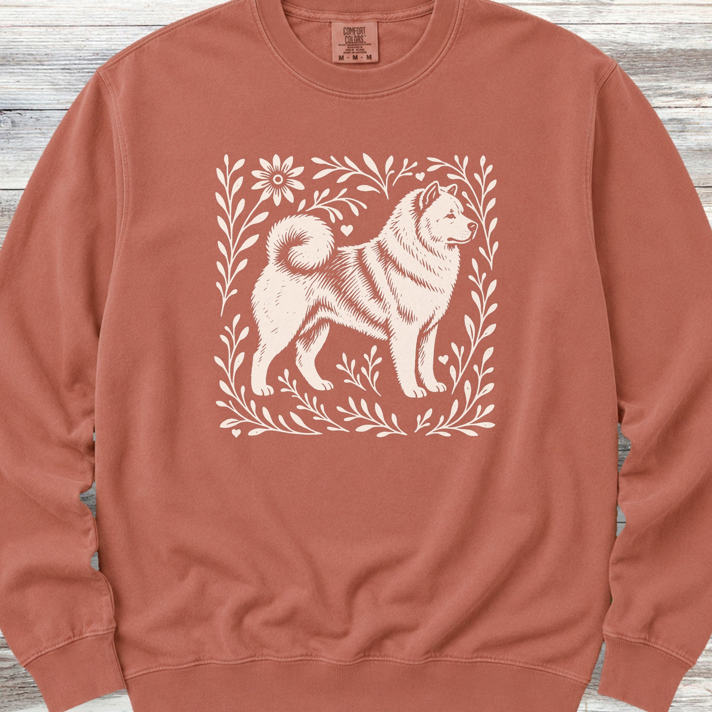 Akita Linocut Sweatshirt - Terracotta