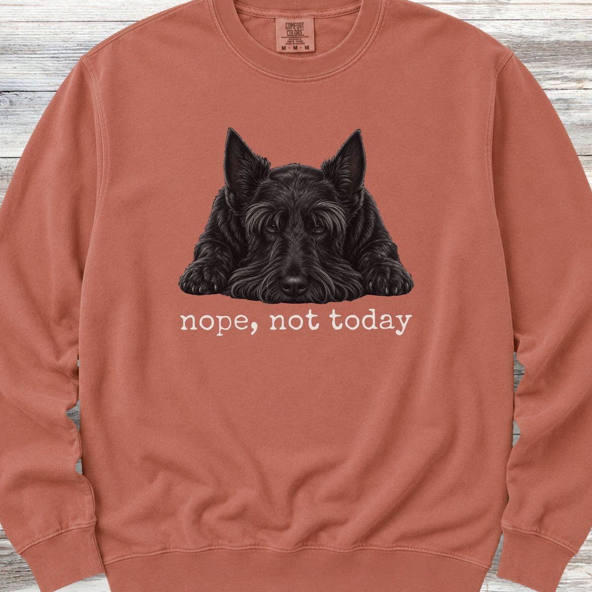 Scottish Terrier Nope Sweatshirt - Terracotta