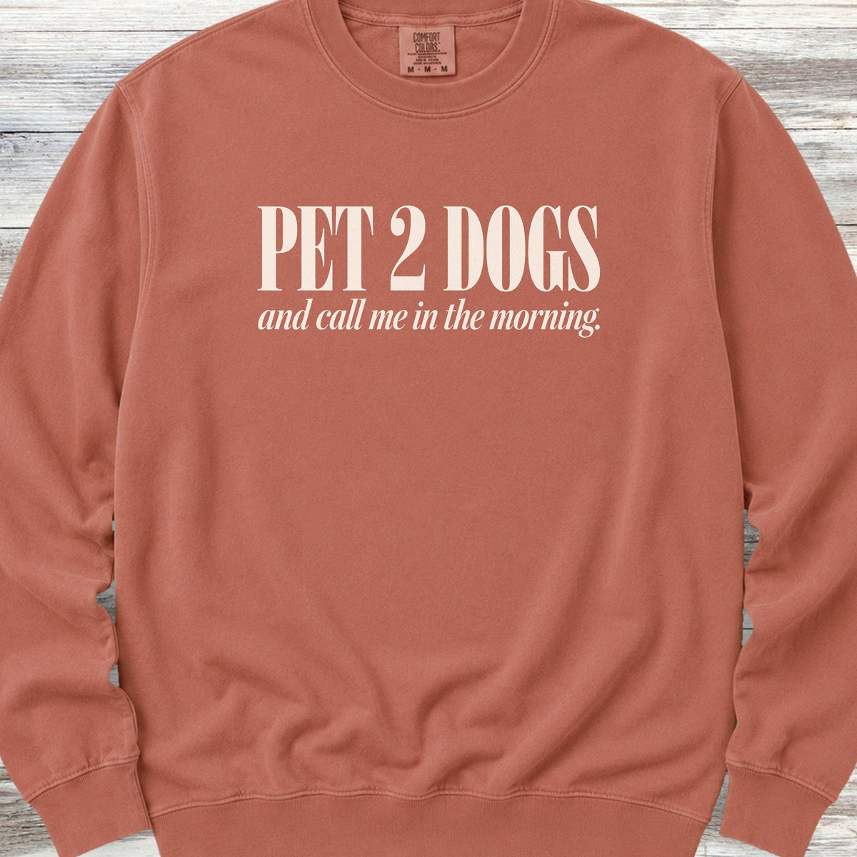 Pet 2 Dogs Sweatshirt - Terracotta