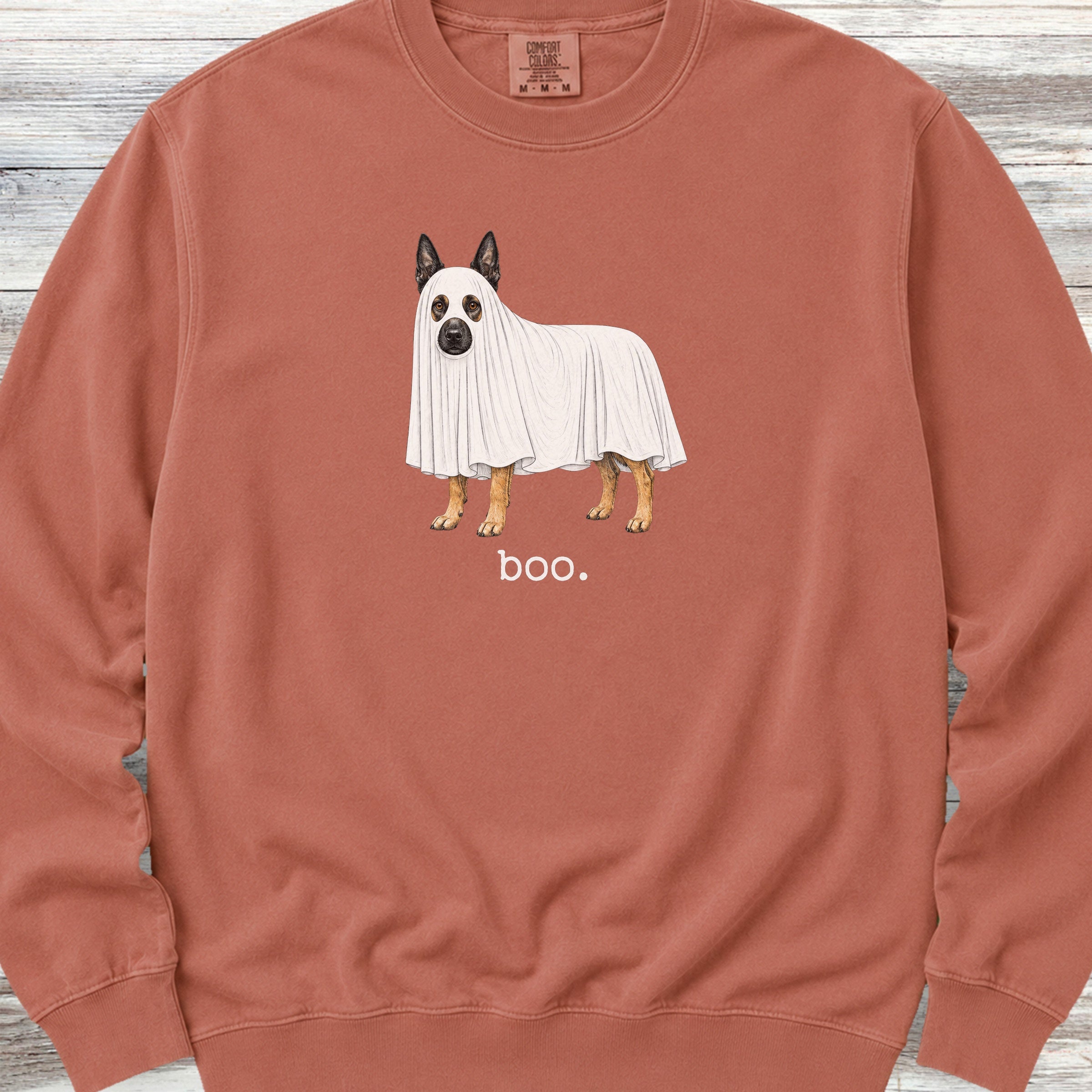 Belgian Malinois Boo Sweatshirt - Terracotta