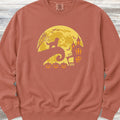 Cavapoo Halloween Moon Sweatshirt - Terracotta