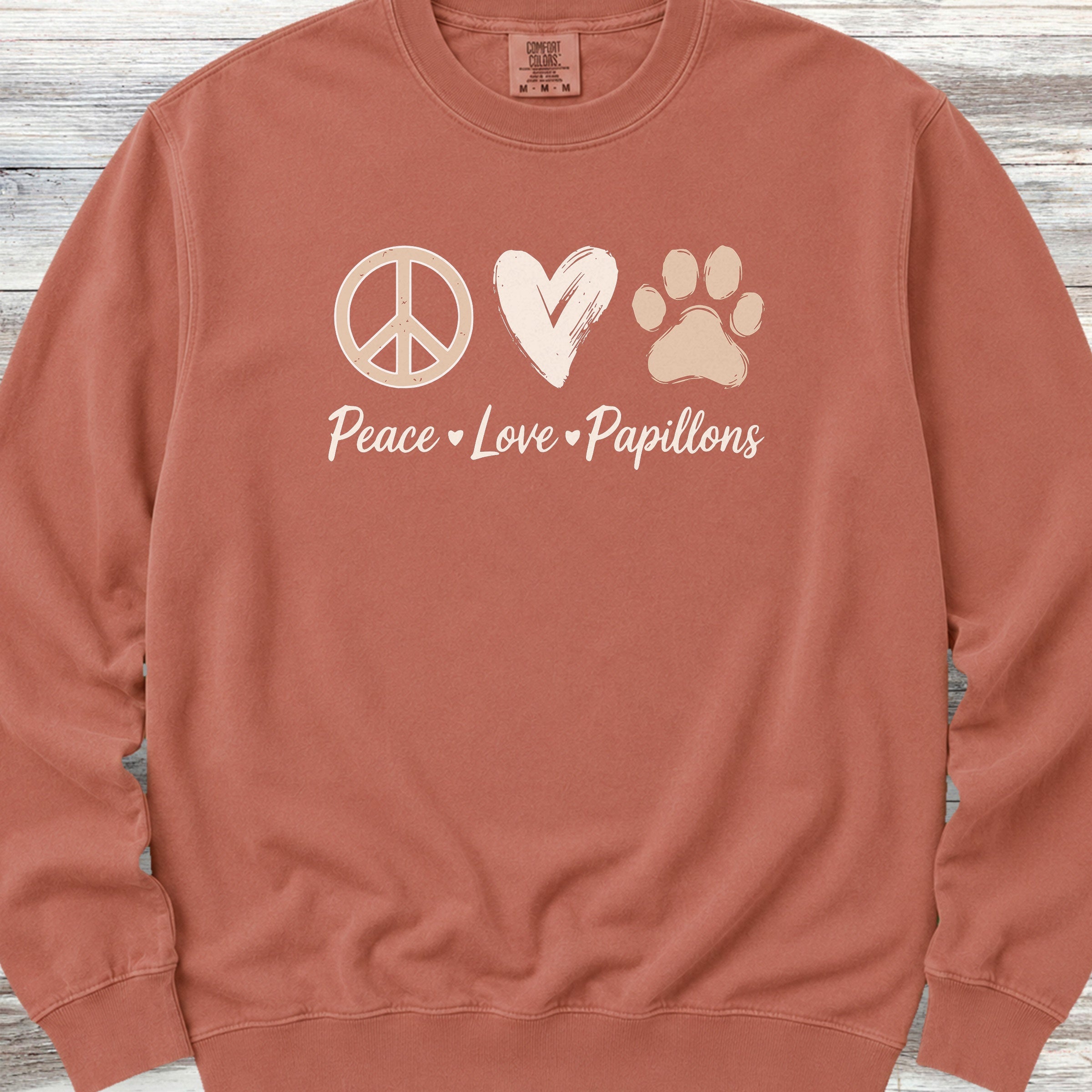 Papillon Peace Sweatshirt - Terracotta
