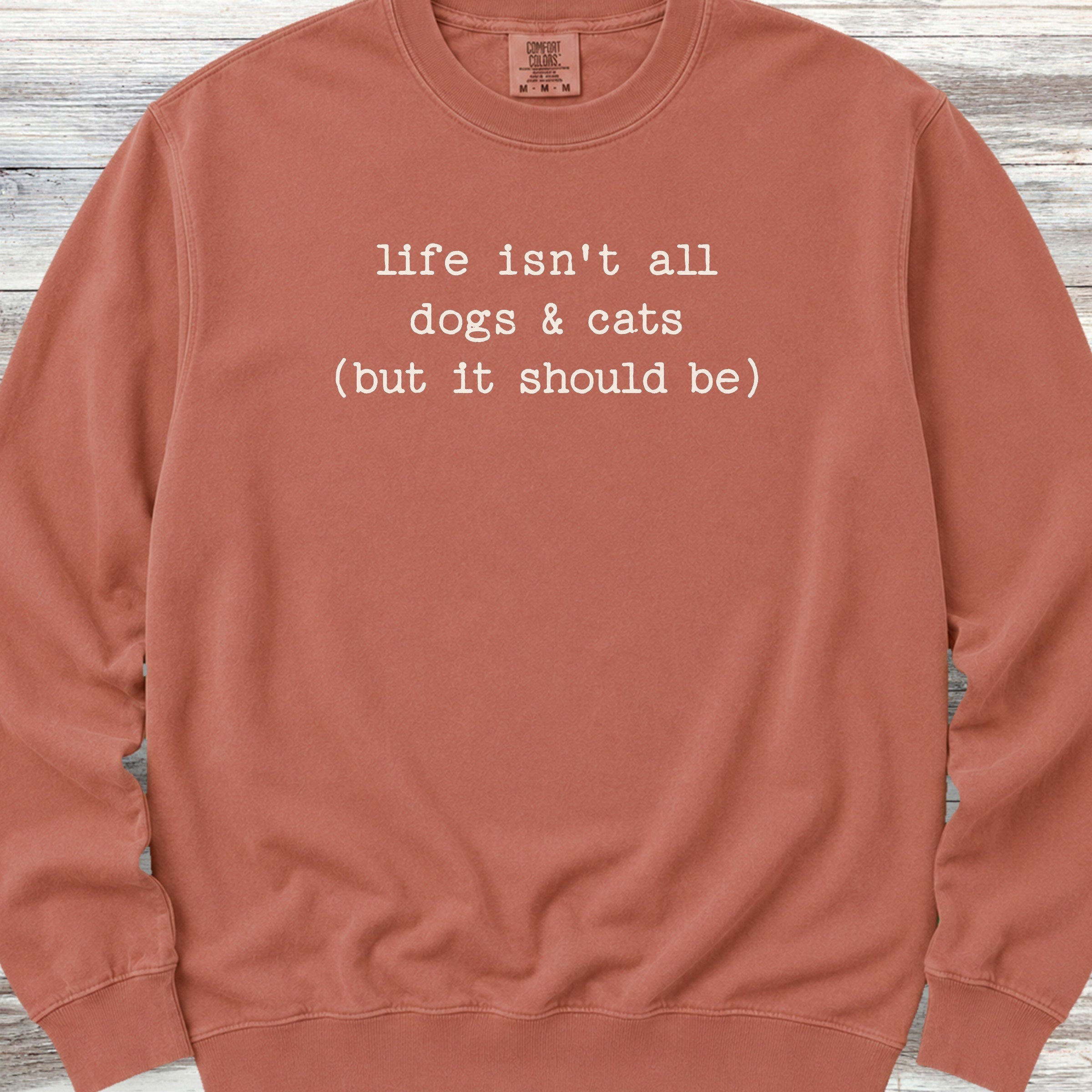 Dogs & Cats Sweatshirt - Terracotta