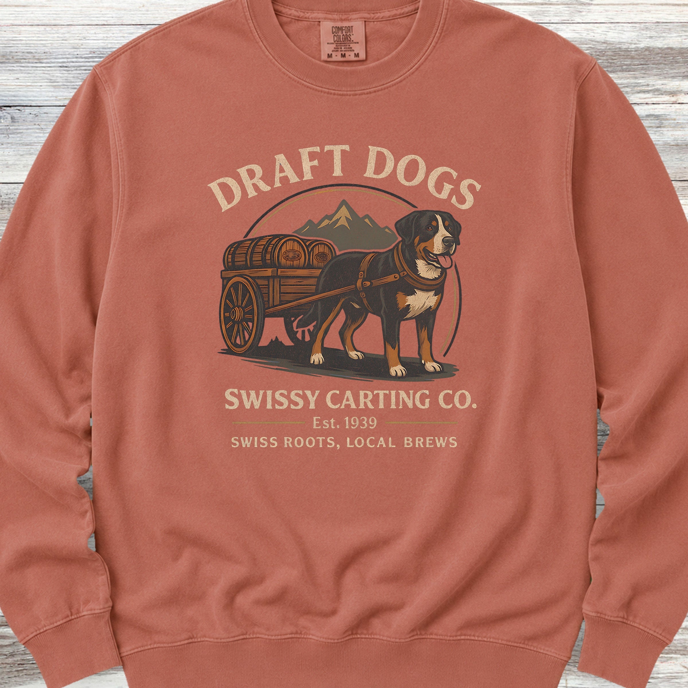 Swiss Mountain Dog Draft Dogs Sweatshirt - Terracotta